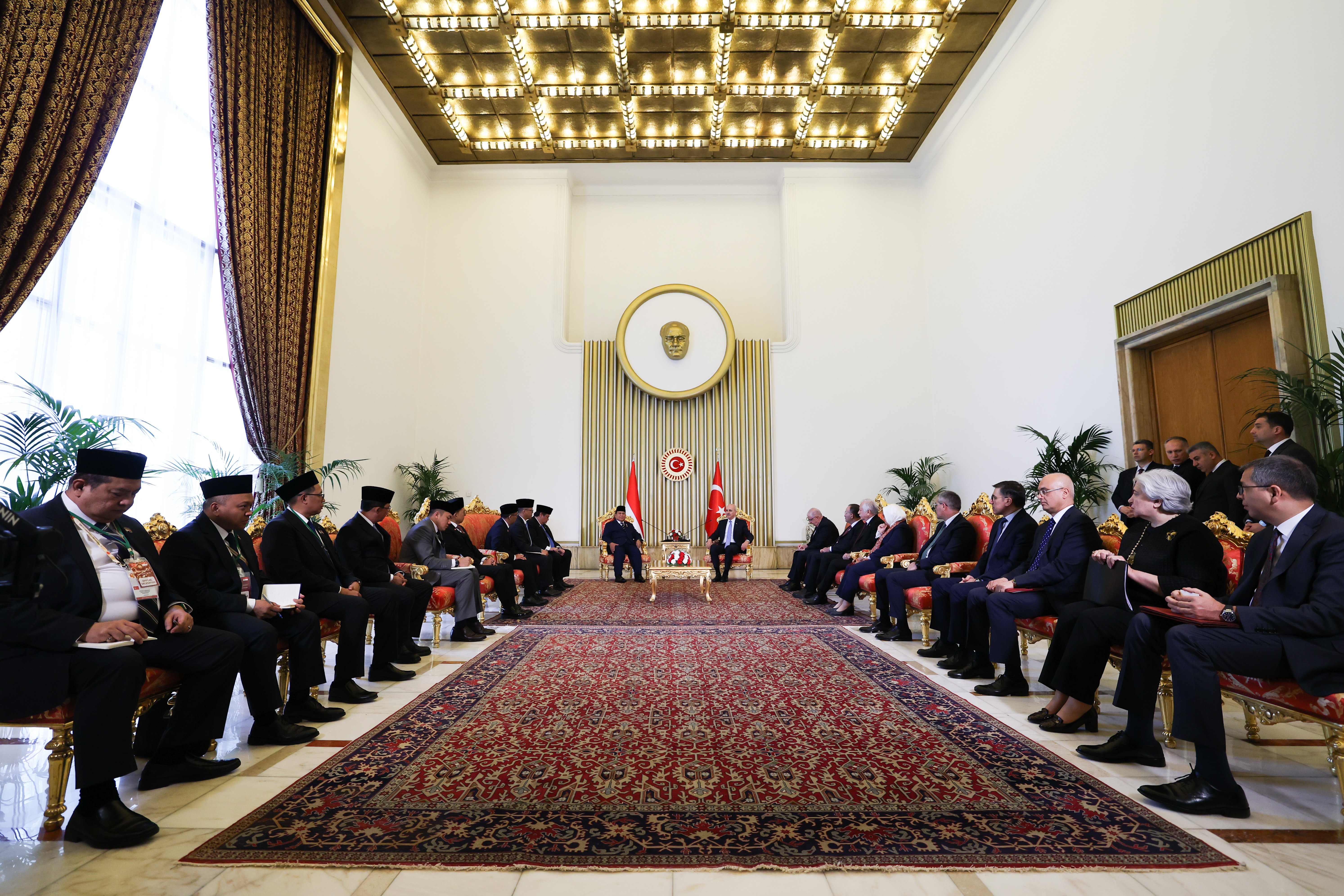 TBMM Başkanı Numan Kurtulmuş ve Endonezya Cumhurbaşkanı Prabowo Subianto