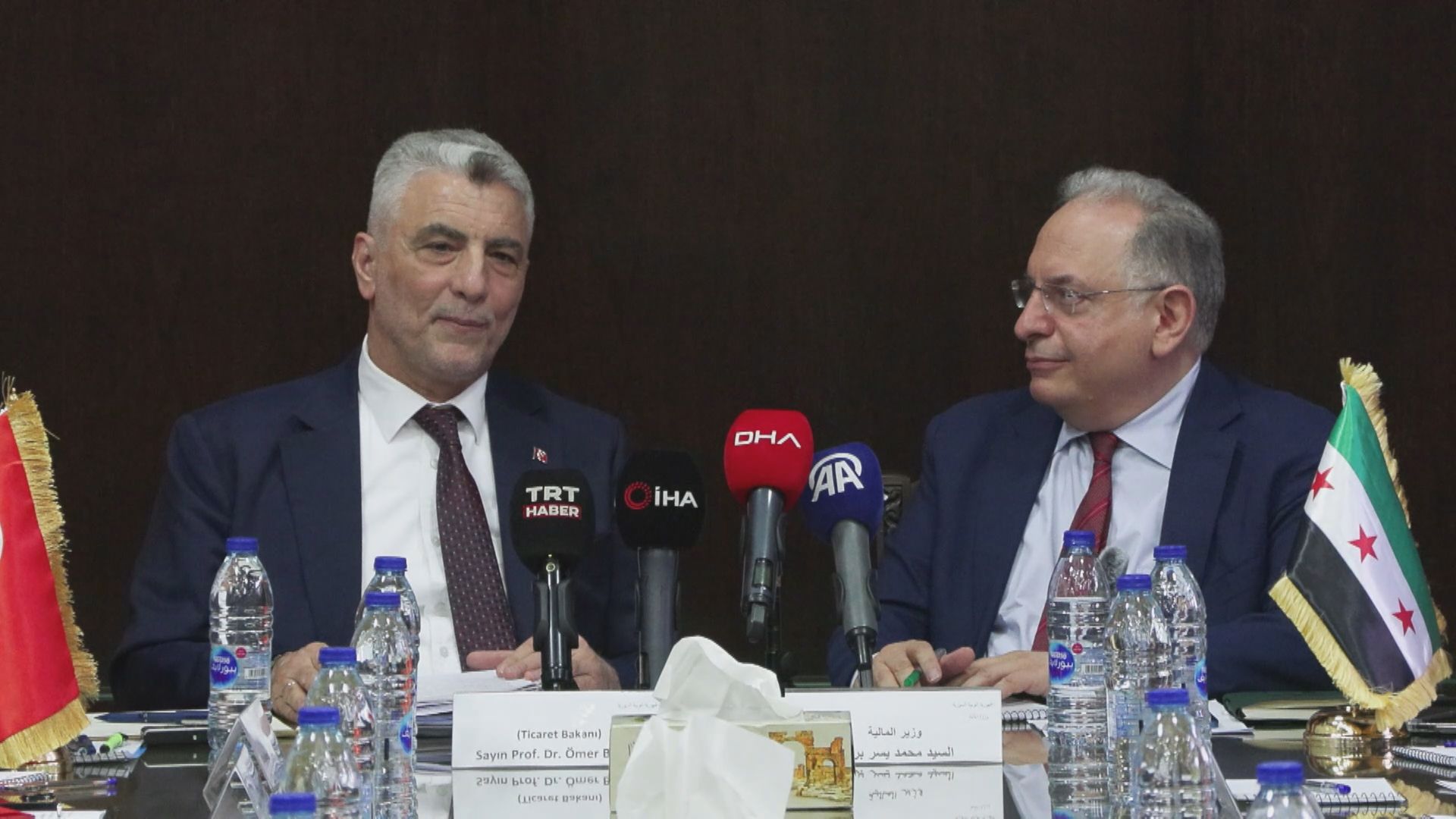 Ticaret Bakanı Ömer Bolat Suriye Ekonomi Bakanı ile görüşüyor