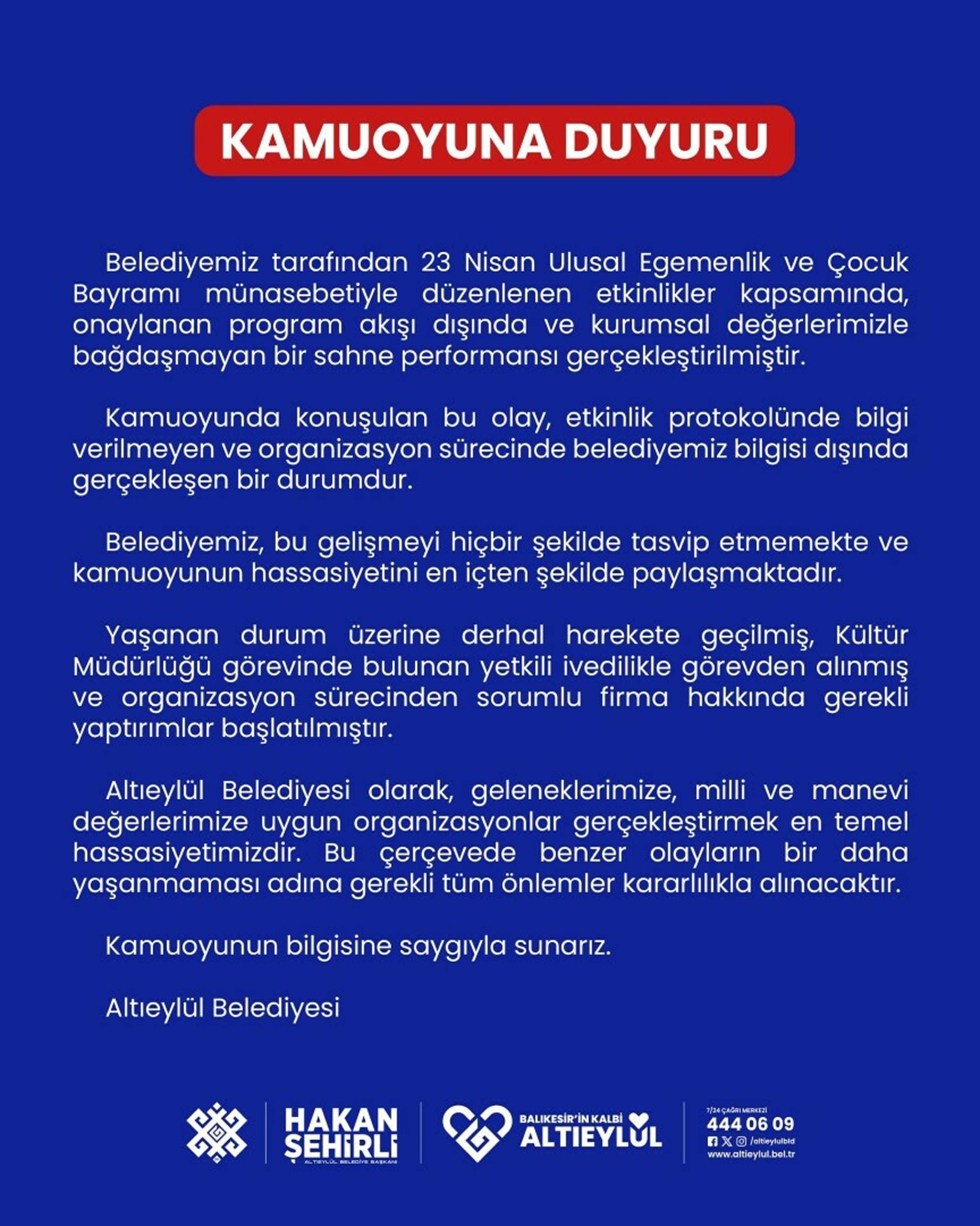 23 Nisan kutlamaları protesto
