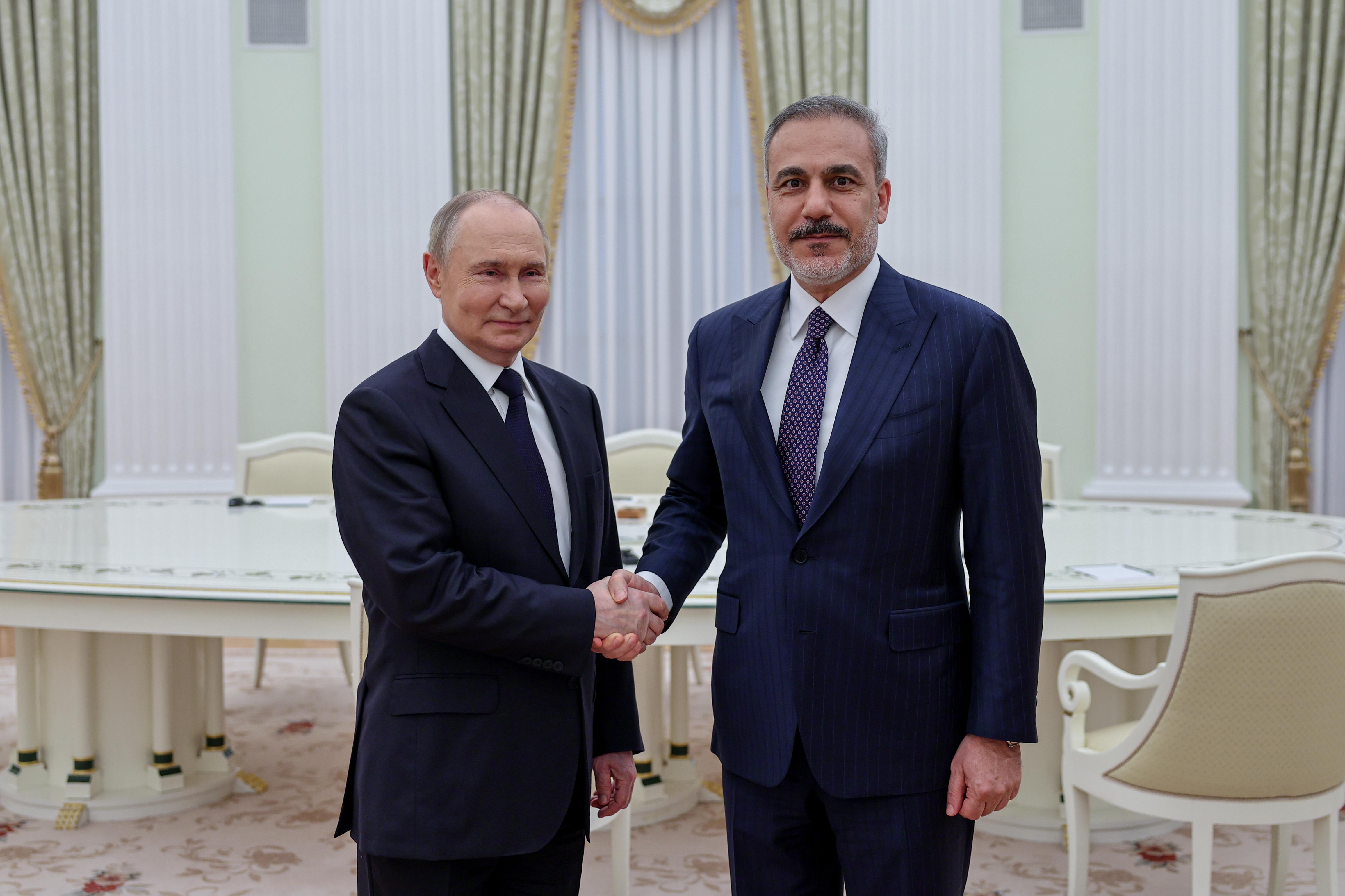 Hakan Fidan ve Vladimir Putin görüşmesi