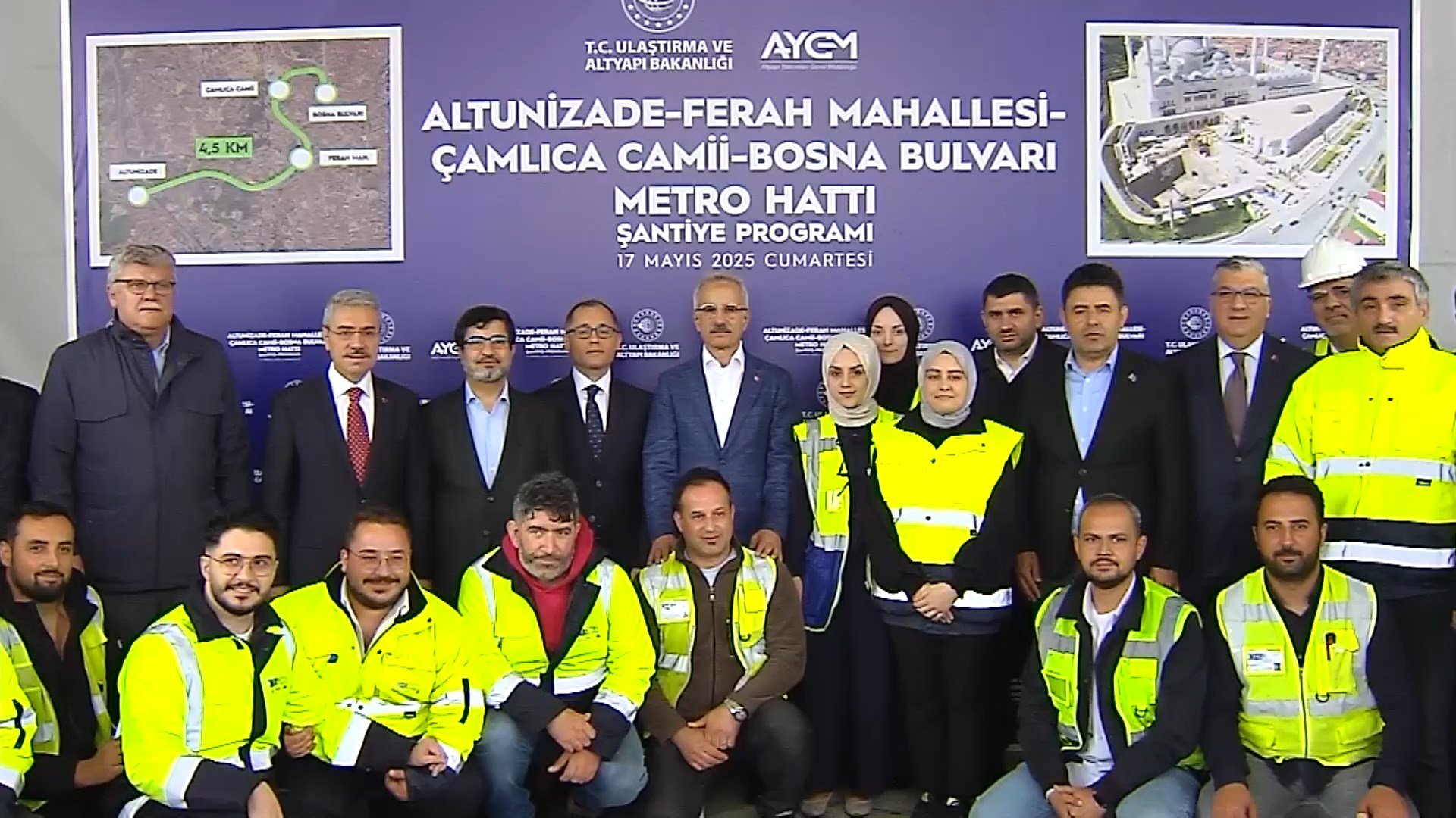 Bakan Uraloğlu Metro İnşaatında