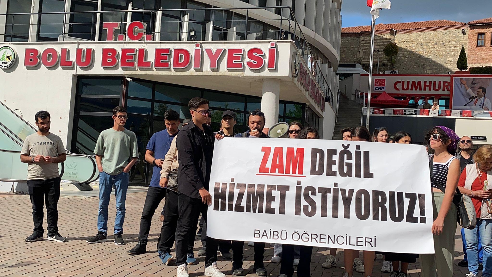 Bolu öğrenci protestosu