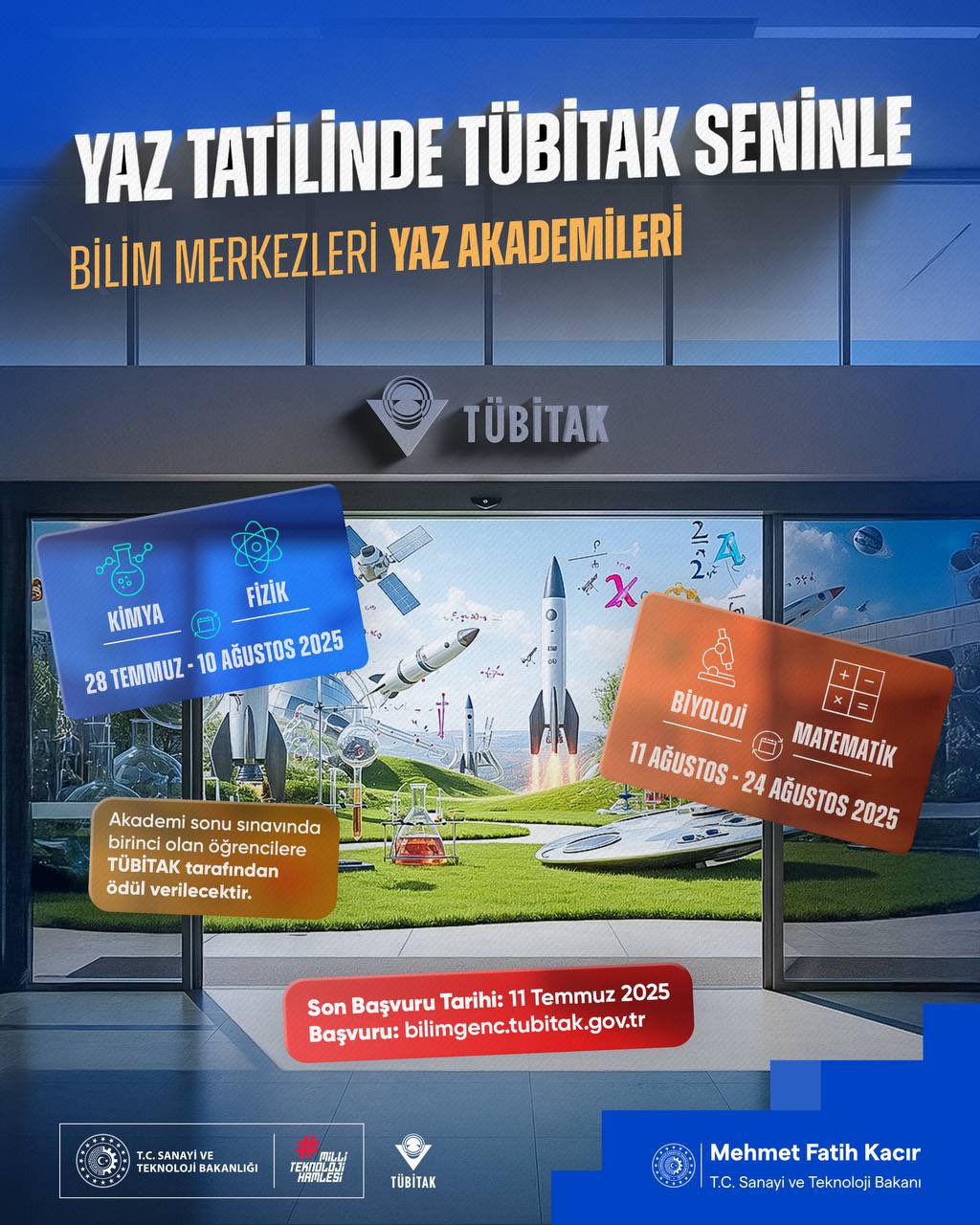 Bakan Kacır TÜBİTAK Bilim Merkezleri