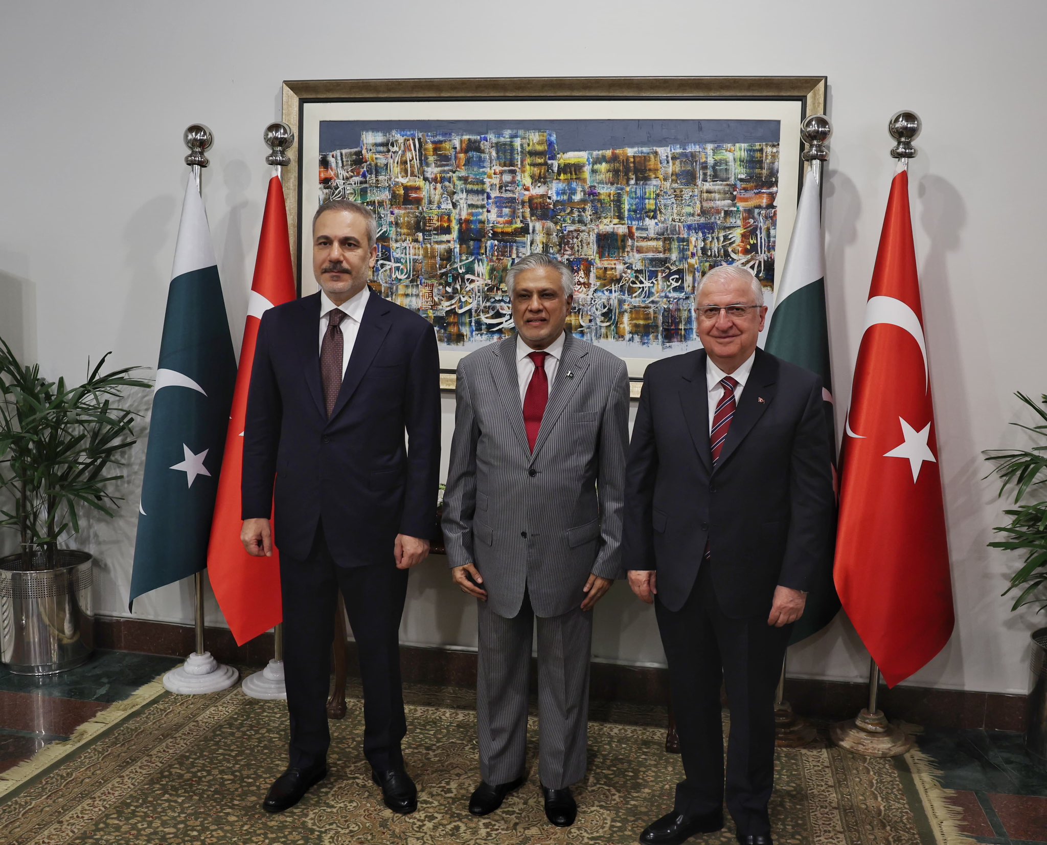 Hakan Fidan, Yaşar Güler ve Muhammed Ishaq Dar