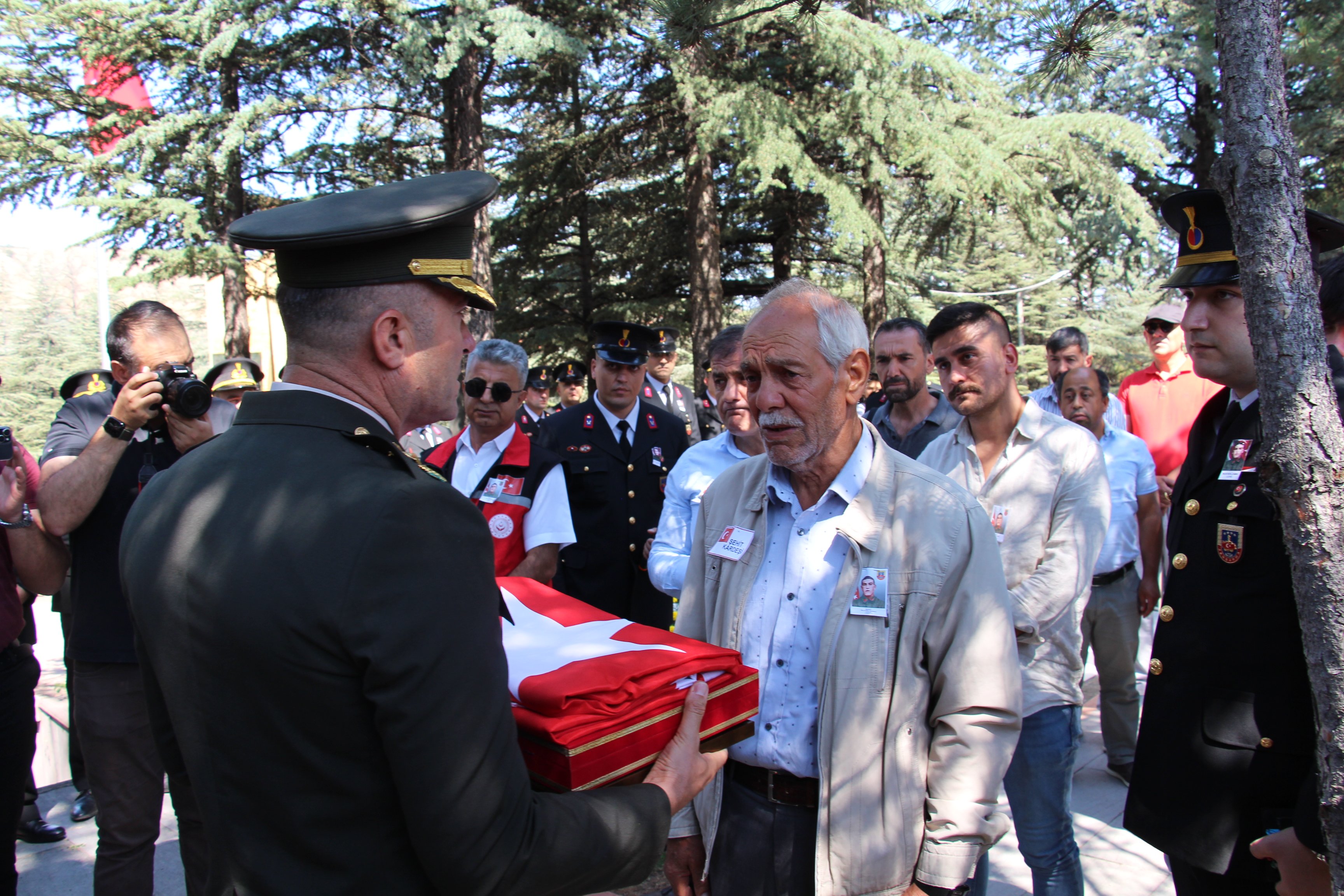 Şehit Mustafa Zamkı için düzenlenen tören