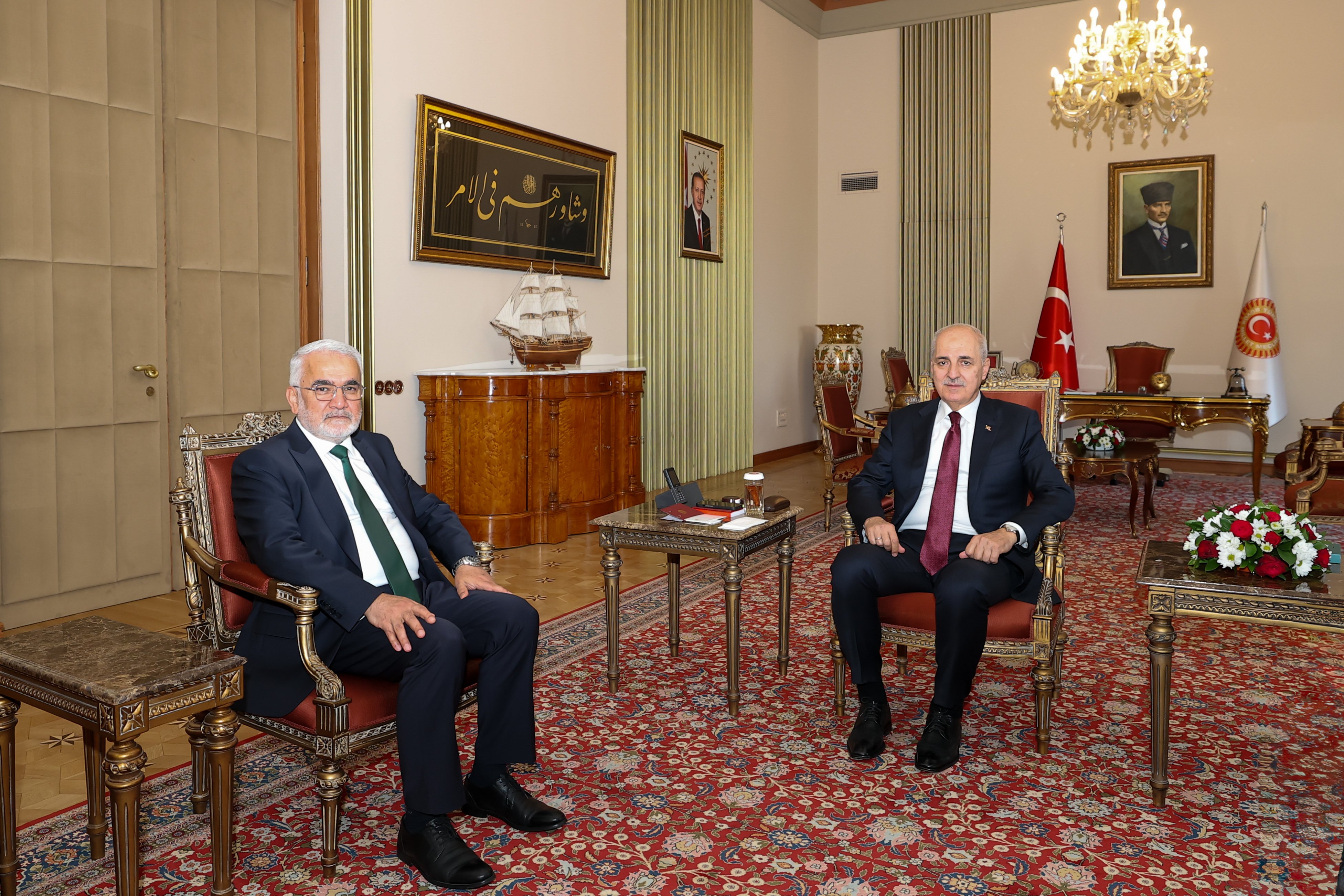 TBMM Başkanı Numan Kurtulmuş HÜDA PAR Genel Başkanı Zekeriya Yapıcıoğlu