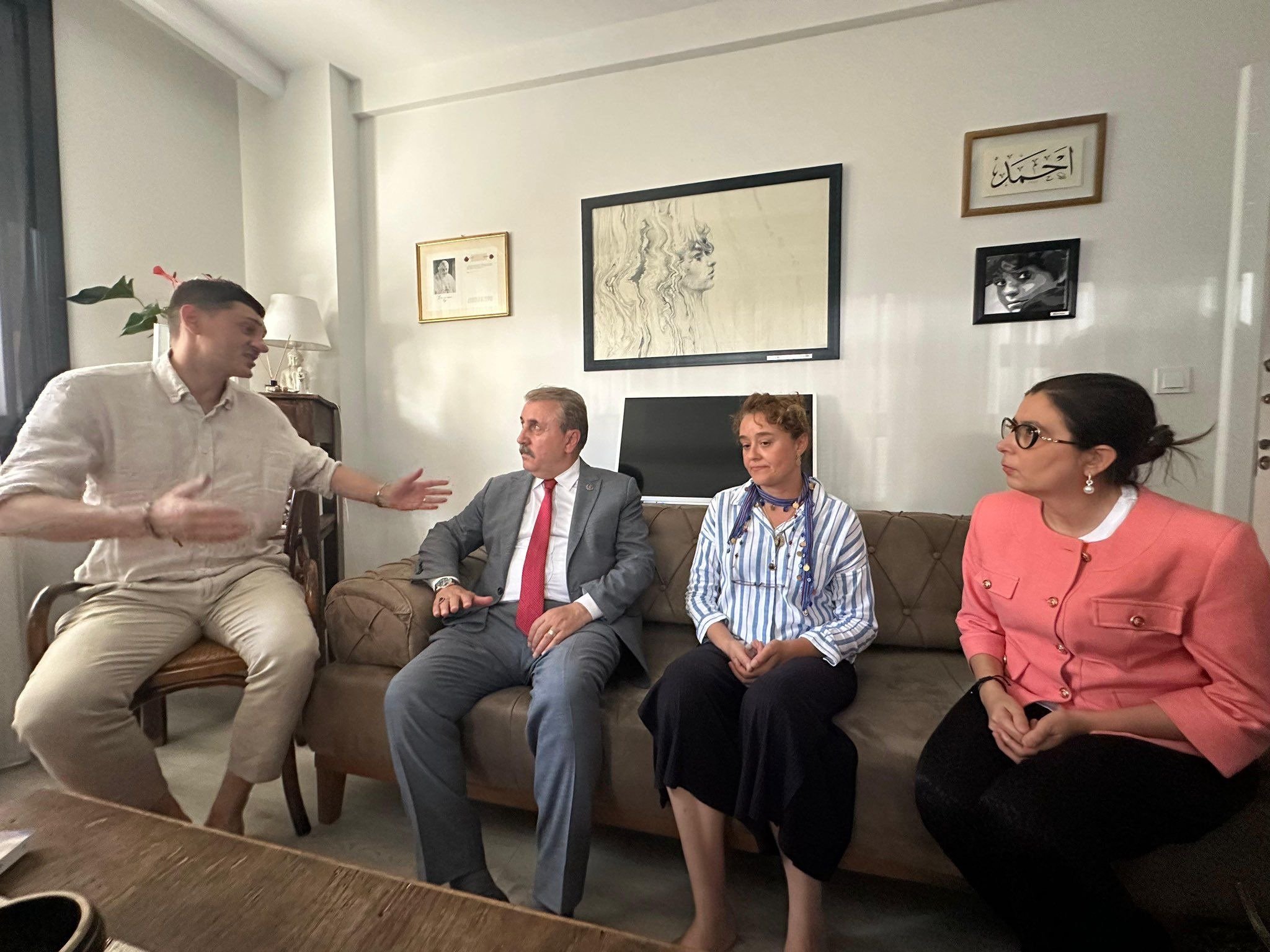 BBP Genel Başkanı Mustafa Destici Ahmet Minguzzi ailesi ziyareti