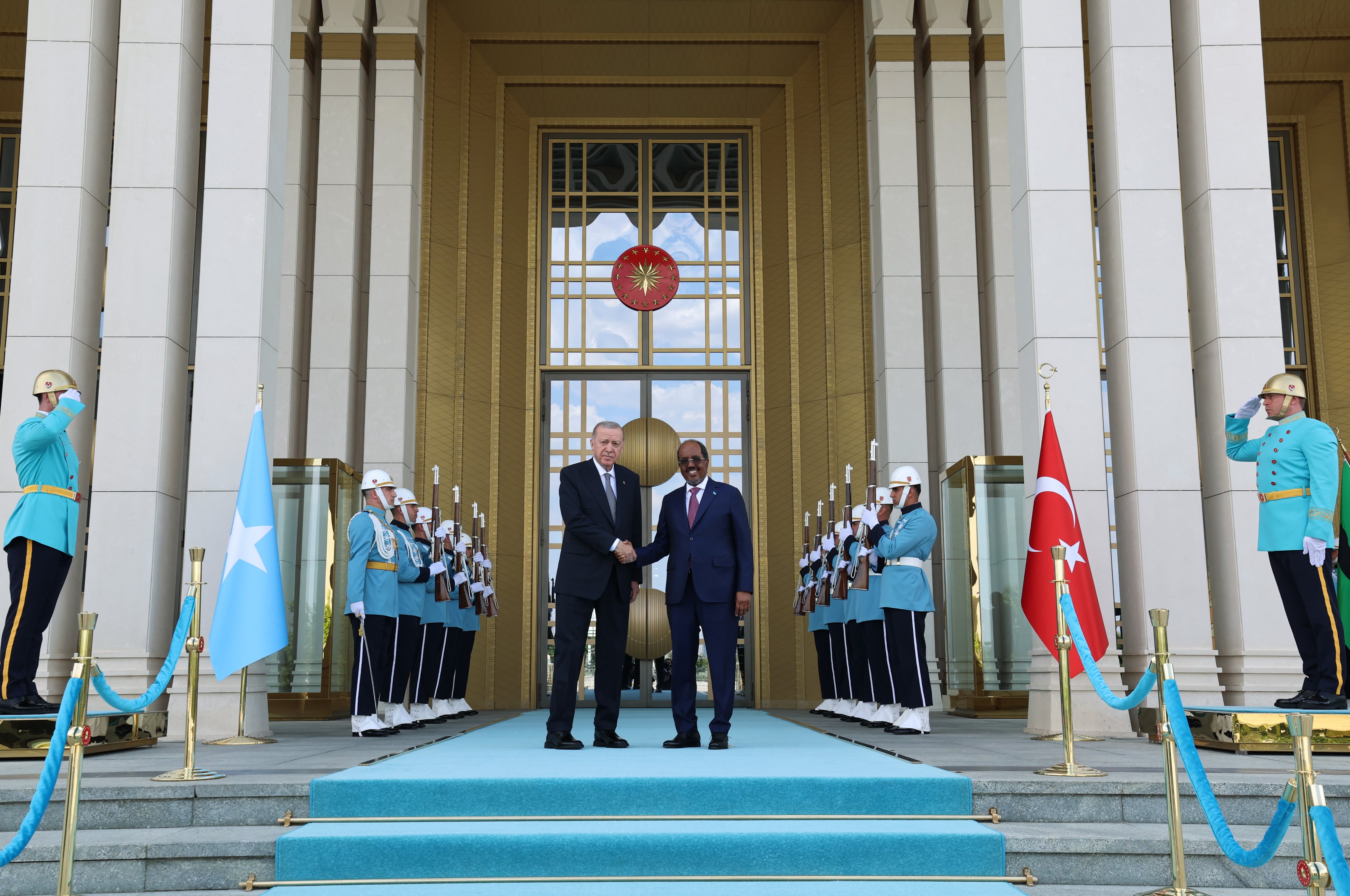 Cumhurbaşkanı Erdoğan Somali Cumhurbaşkanı Mahmud ile görüşüyor