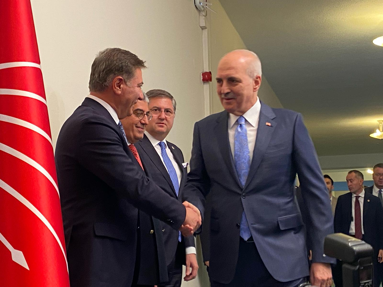TBMM Başkanı Kurtulmuş CHP Genel Başkanı Özel ile görüşüyor