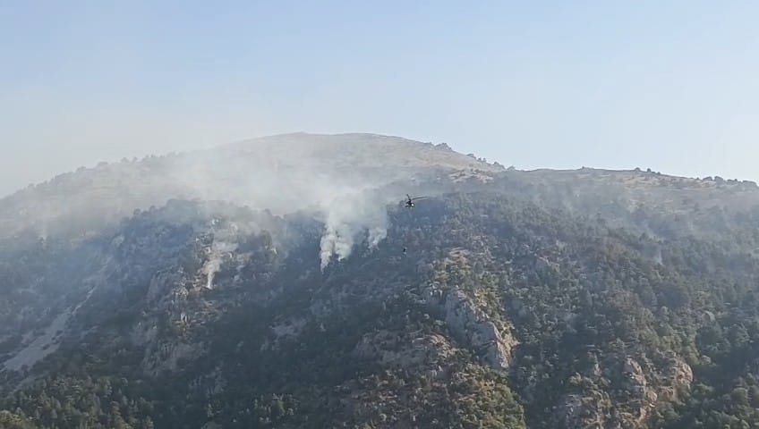Amasya orman yangını söndürme çalışmaları