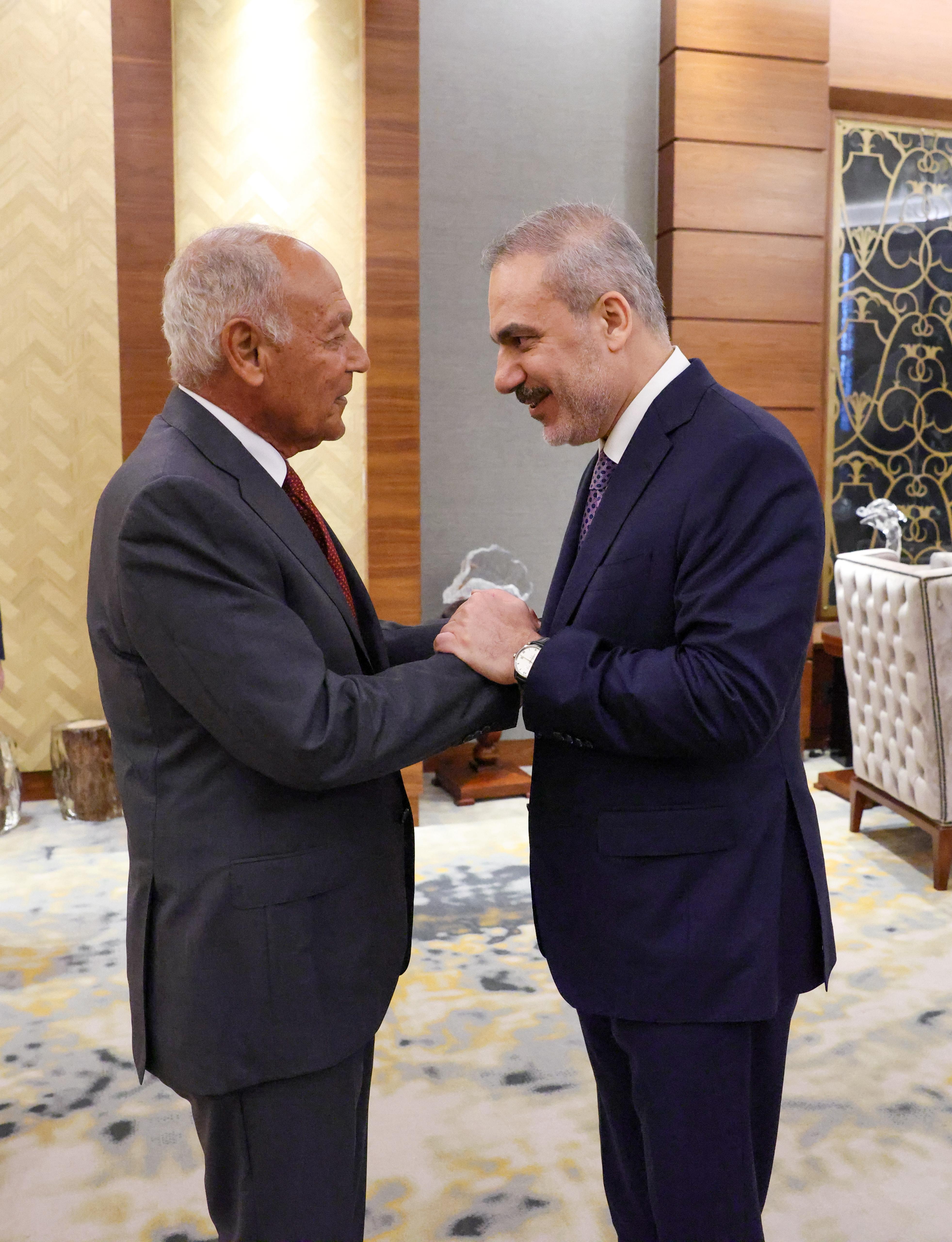 Hakan Fidan ve Ahmed Aboul Gheit