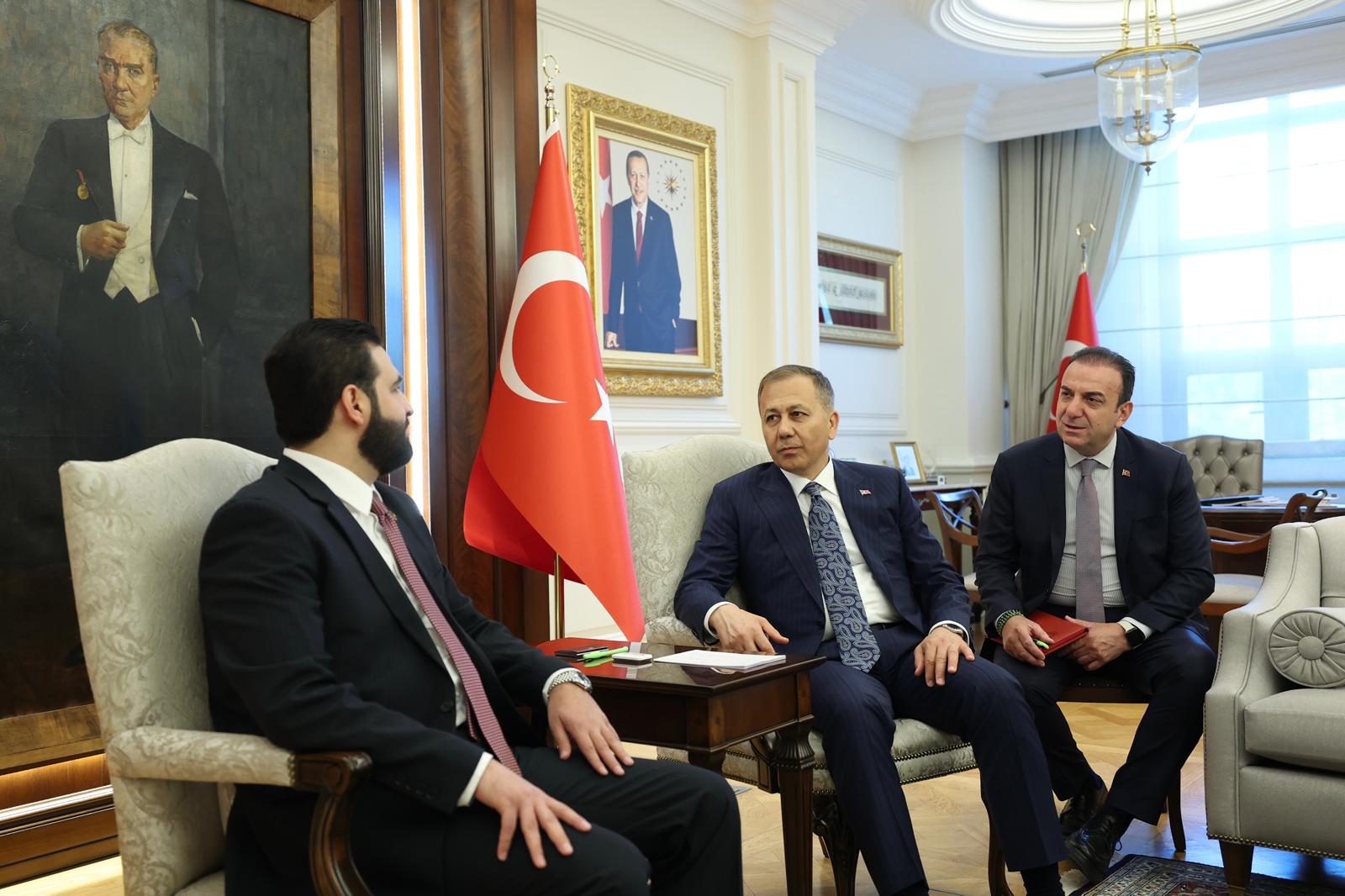 Bakan Yerlikaya ve Suriye İçişleri Bakanı Hattab