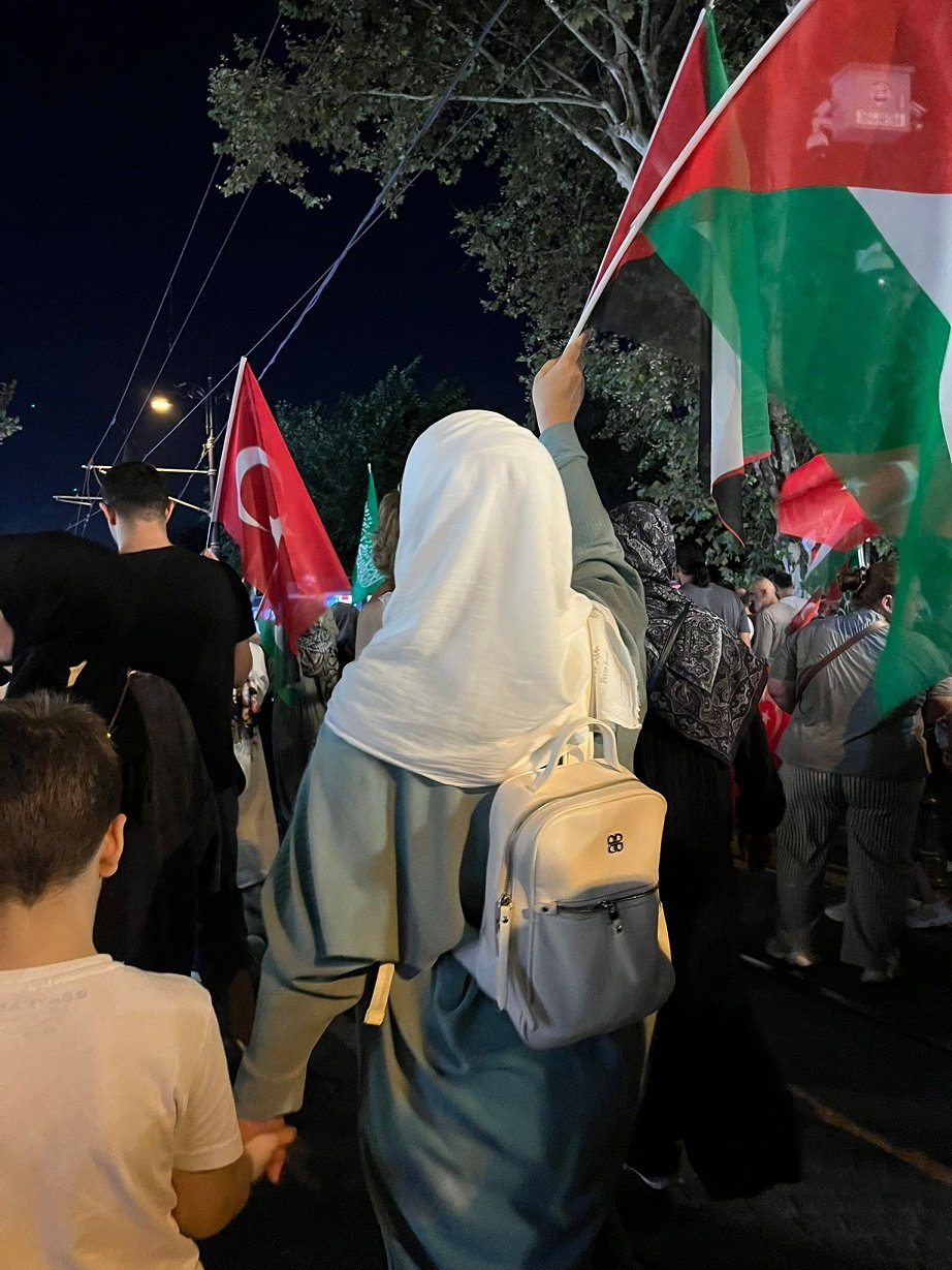 Gazze yürüyüşünde TÜRGEV gönüllüleri