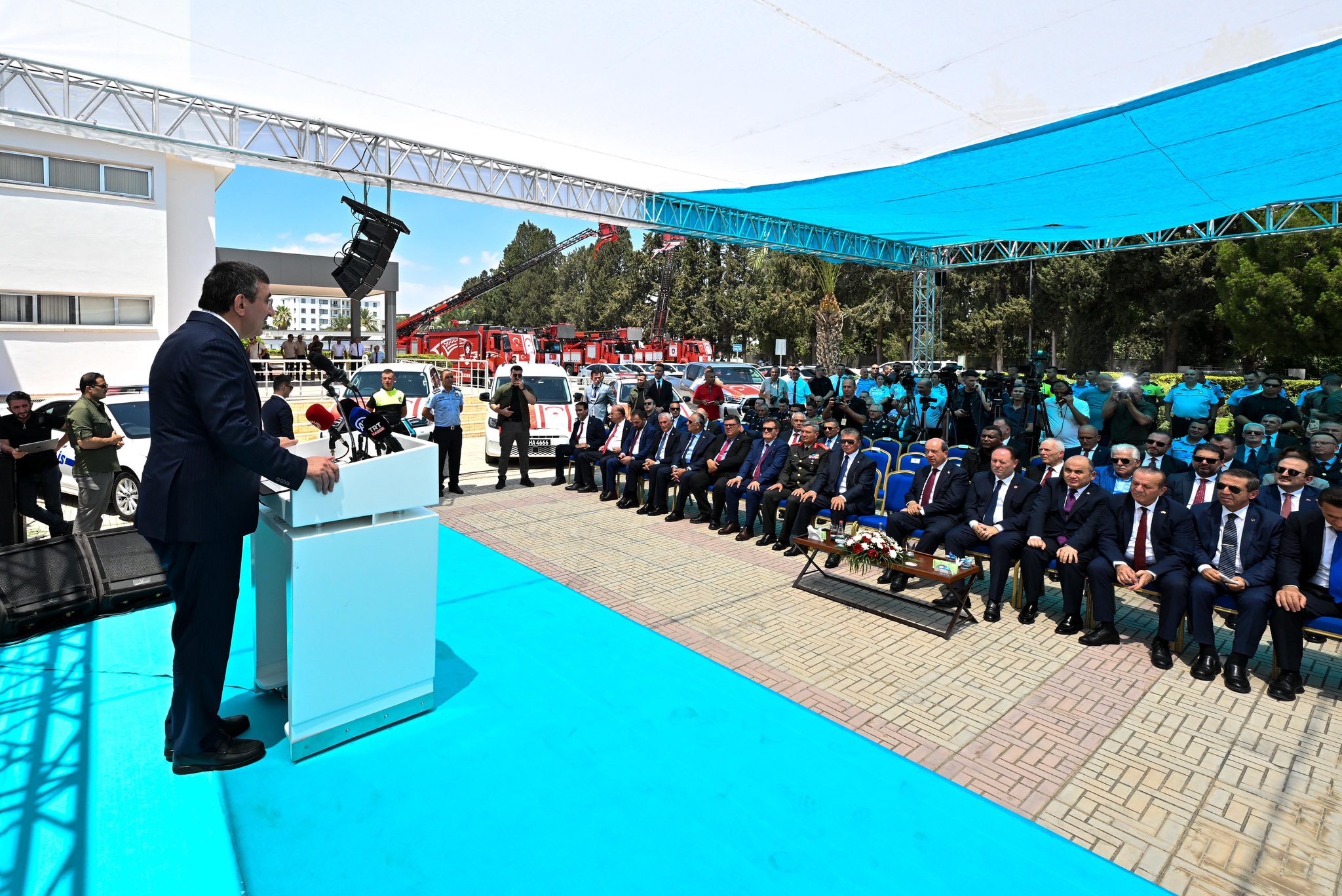 Cevdet Yılmaz KKTC Polis Hizmet Araçları Teslim Töreni
