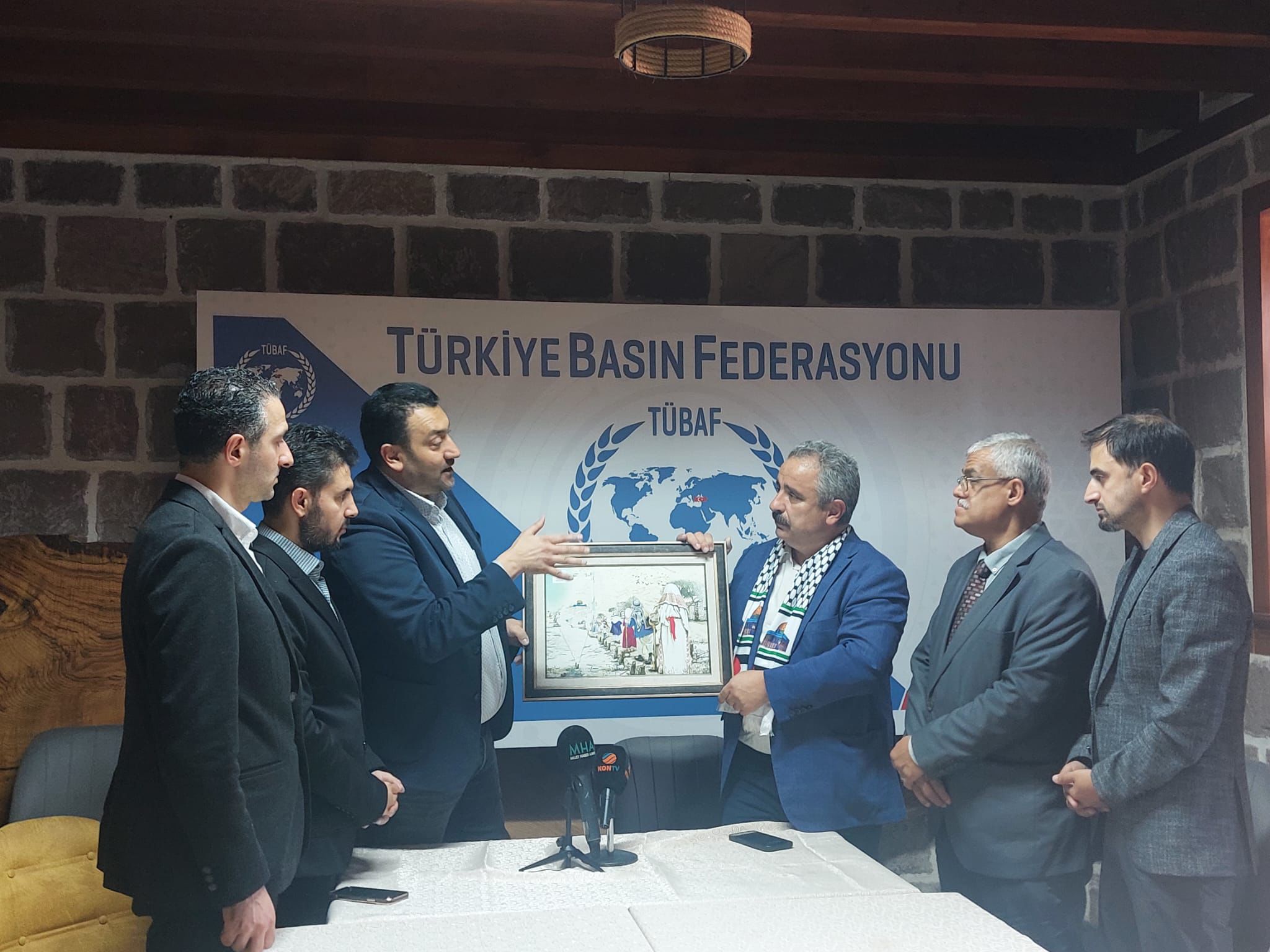 Filistinli Gazeteciler Türkiye Basın Federasyonu Ziyareti
