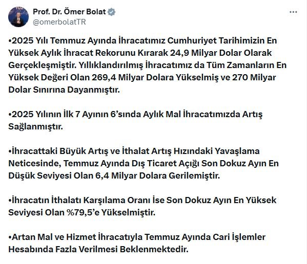 Türkiye İhracat Rakamları