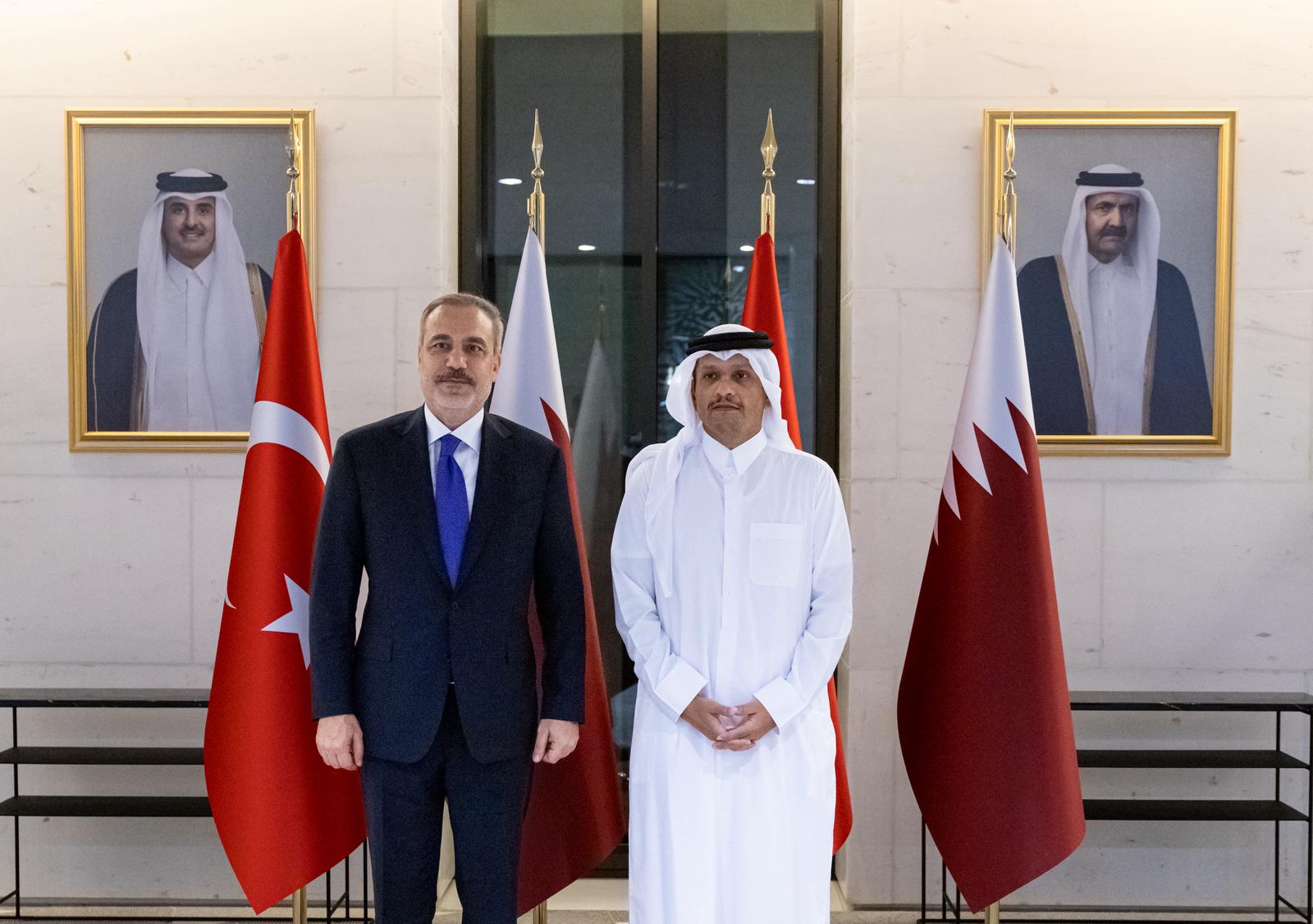 Hakan Fidan Katar Başbakanı El Sani ile görüşme