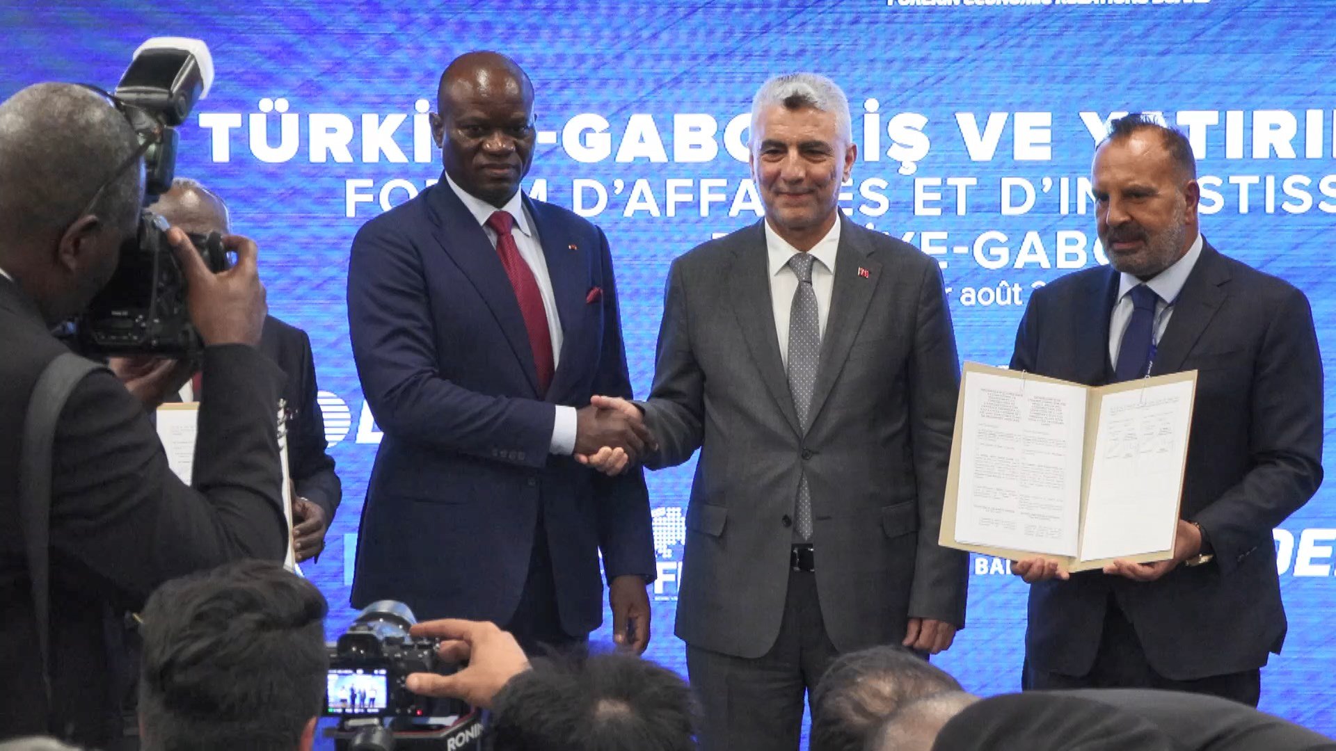 Ticaret Bakanı Ömer Bolat ve Gabon Cumhurbaşkanı Nguema