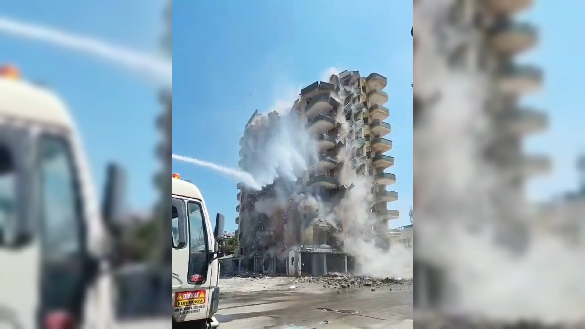 Osmaniye deprem hasarlı bina yıkımı