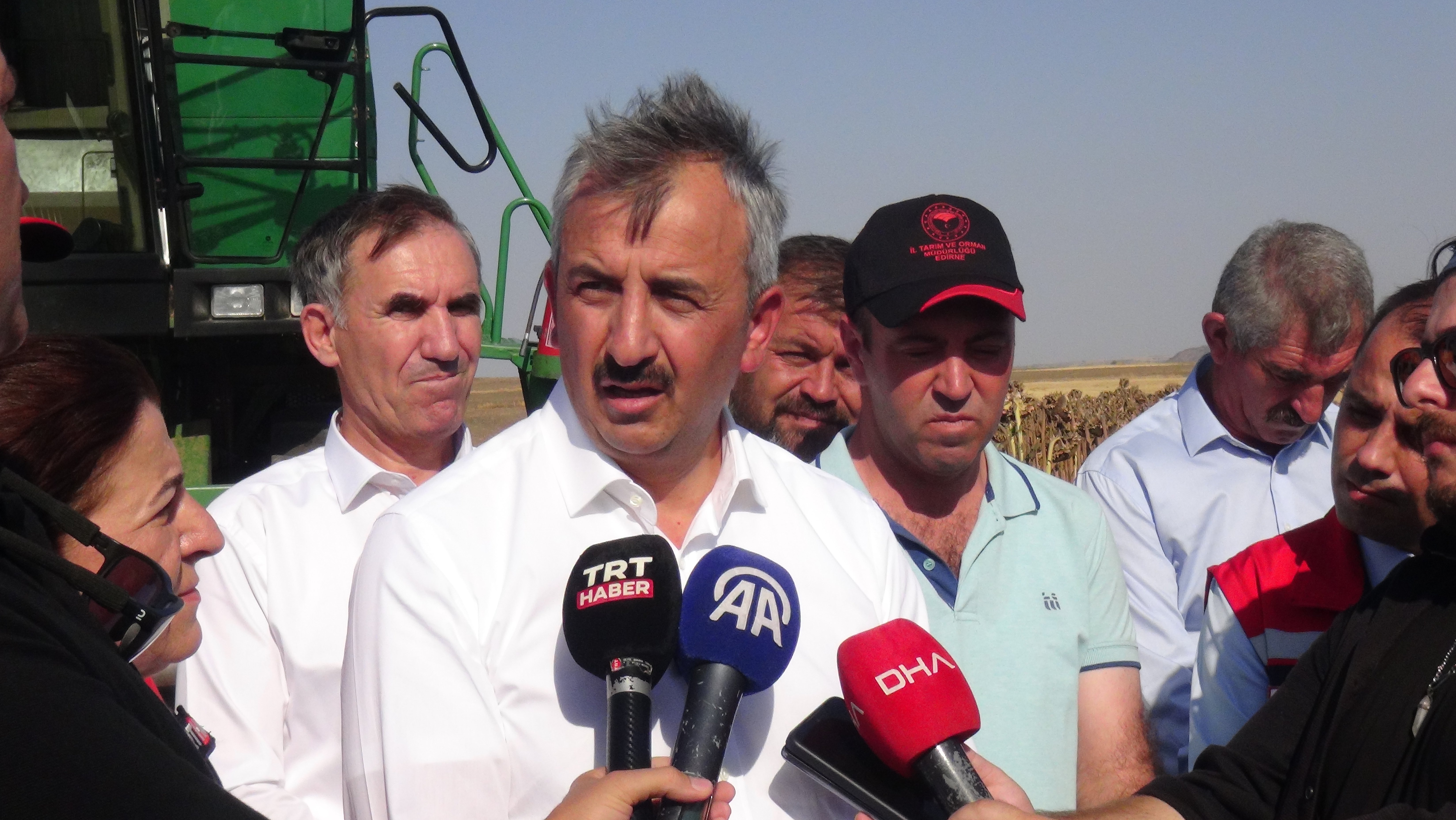 Ayçiçeği hasat çalışmaları