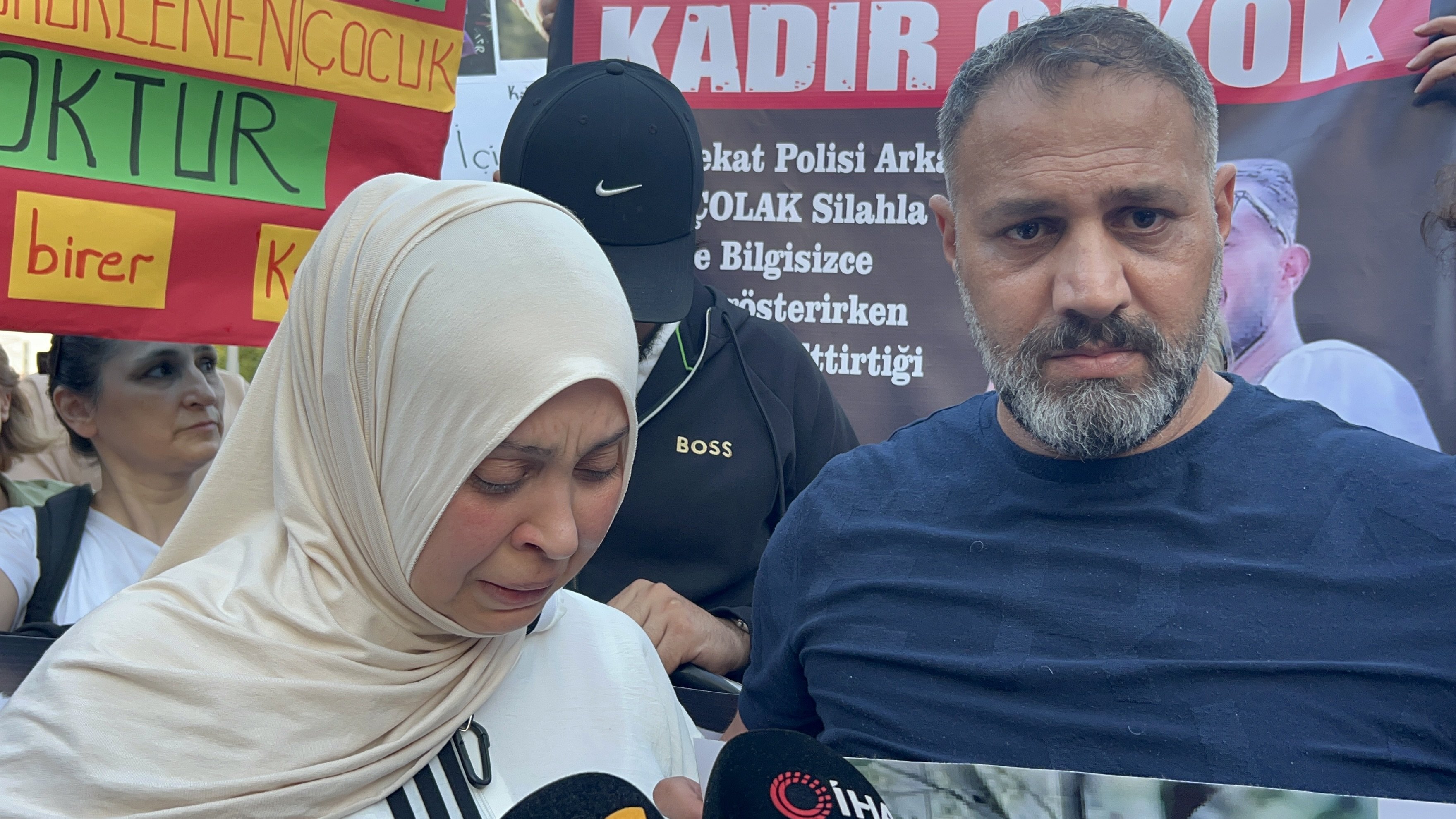 Adalet yürüyüşü katılımcıları