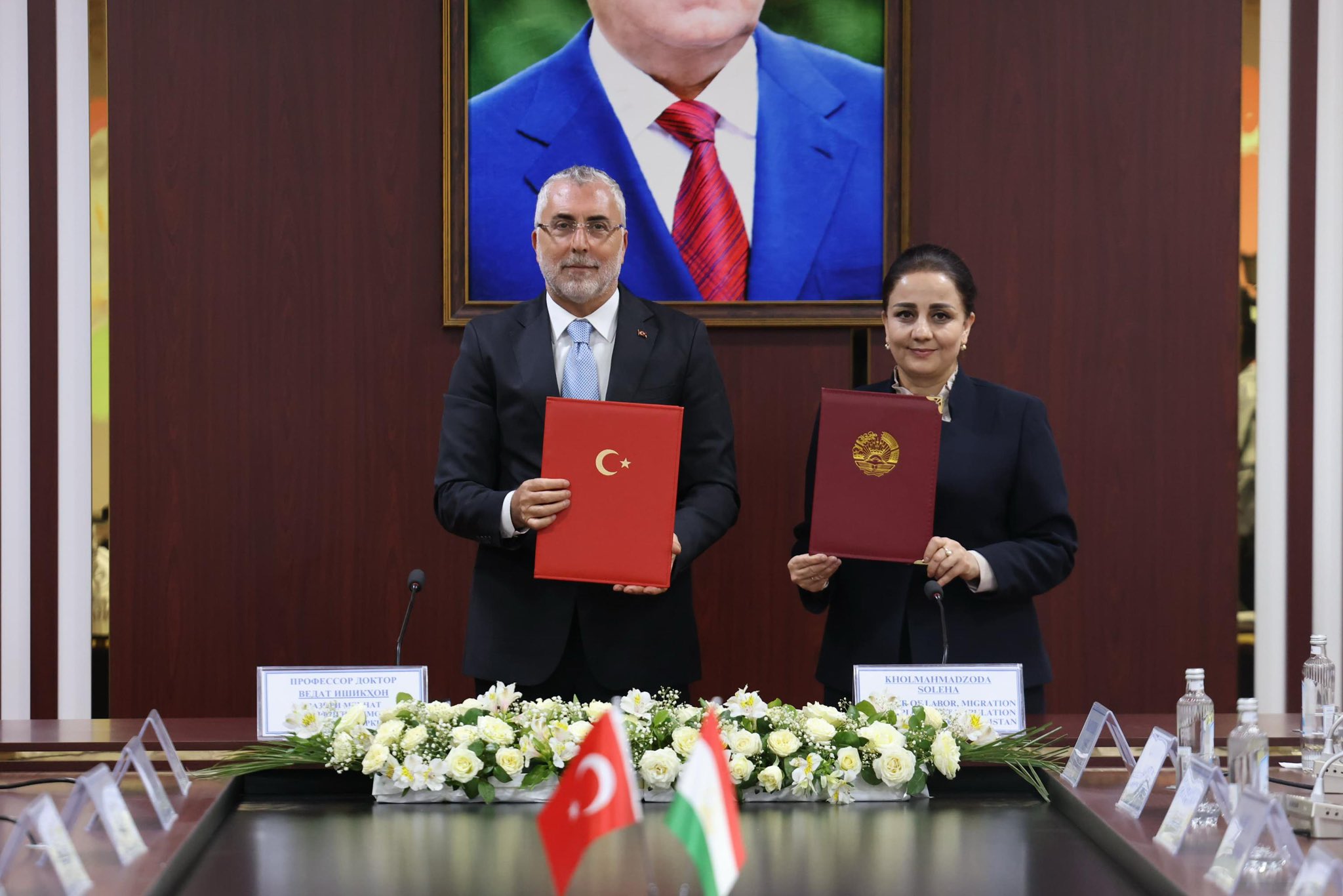 Türkiye Tacikistan protokol imza töreni