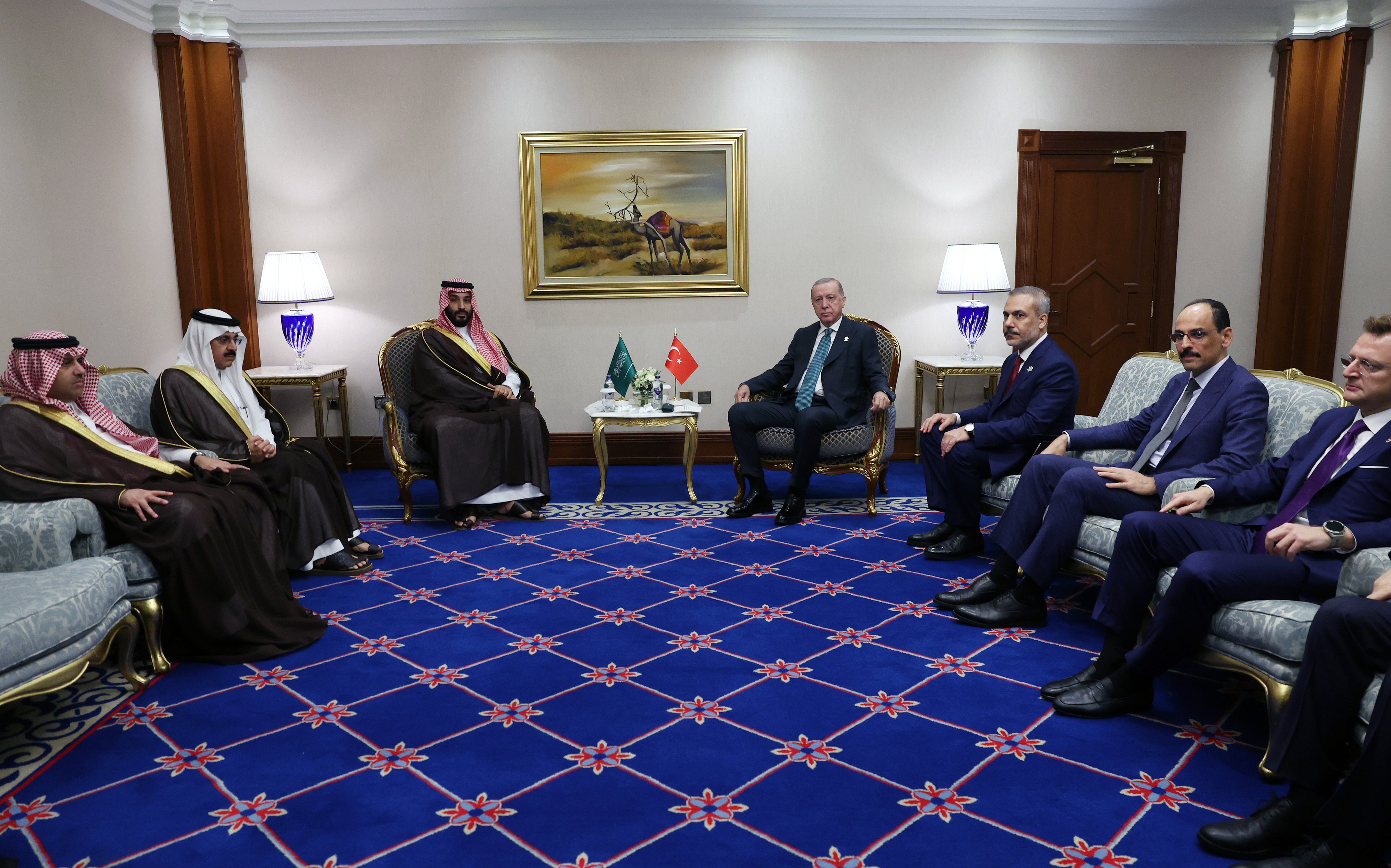 Erdoğan ve Selman diplomatik görüşme