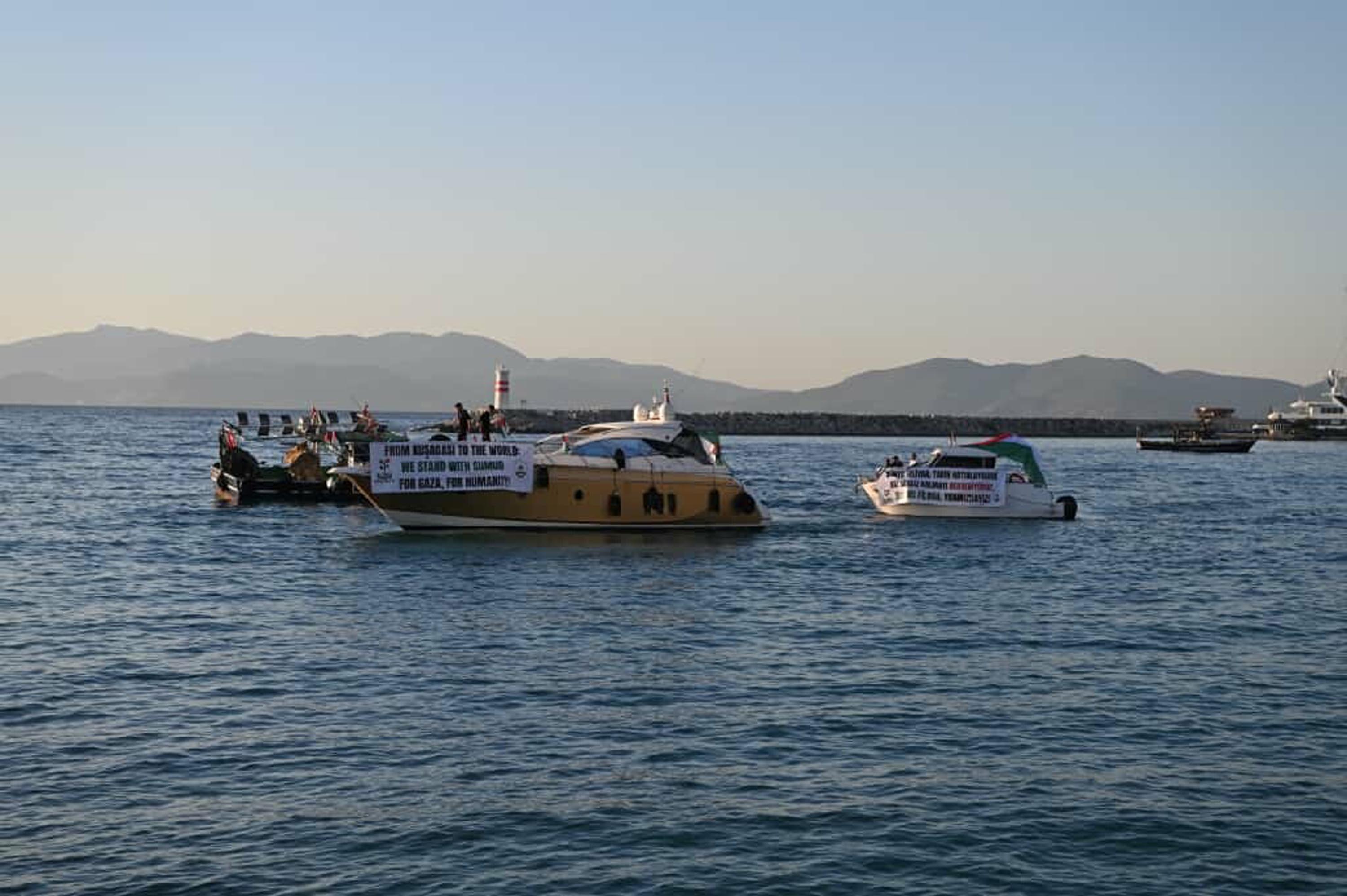 Kuşadası Sumud Filosu destek etkinliği