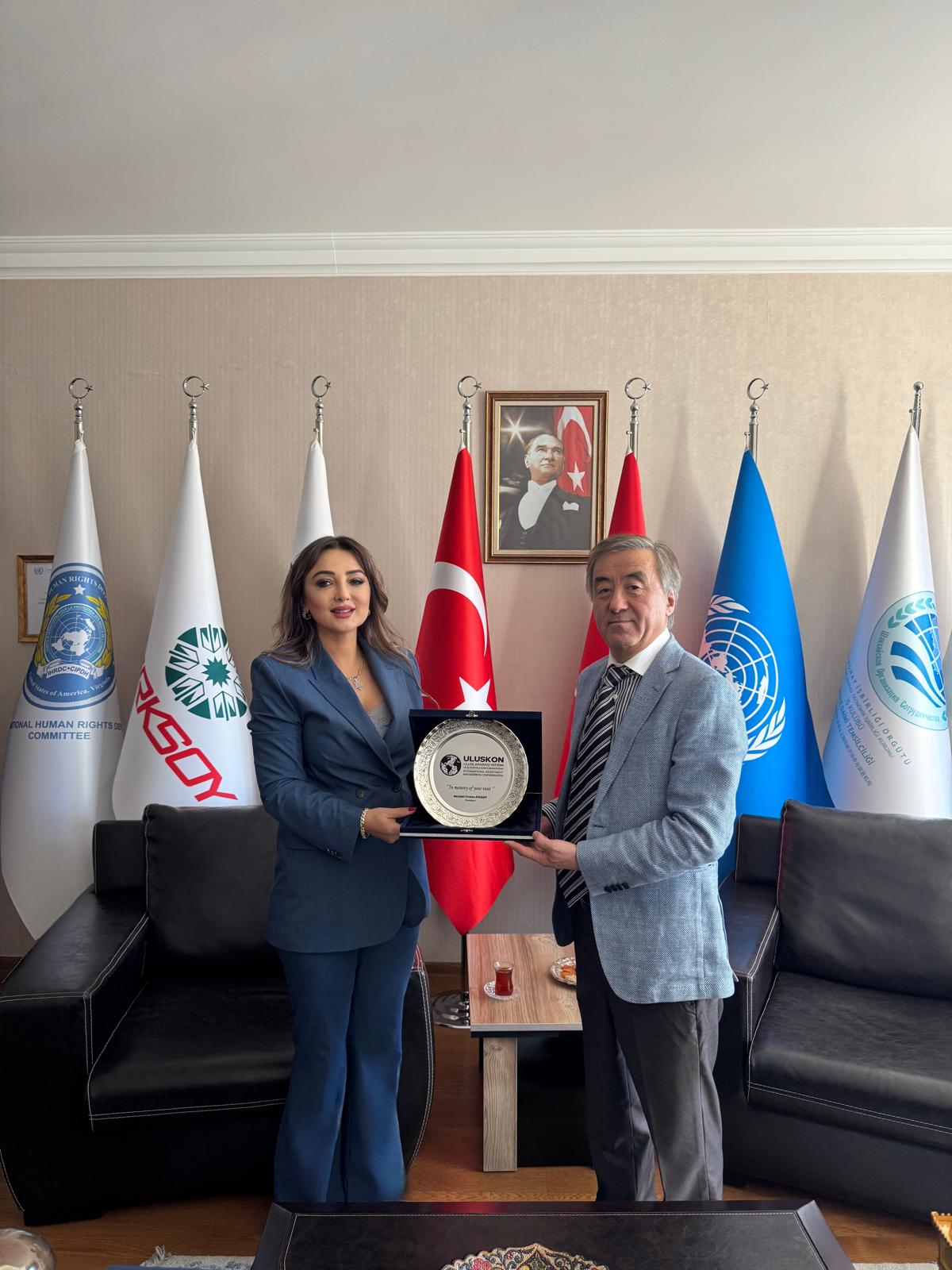 ULUSKON Başkanı Atasoy Moğolistan Büyükelçisi Gombosuren