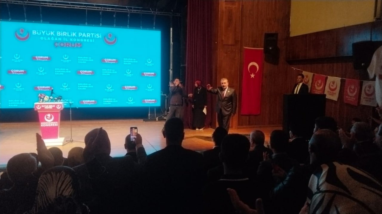 BBP Genel Başkanı Mustafa Destici konuşma