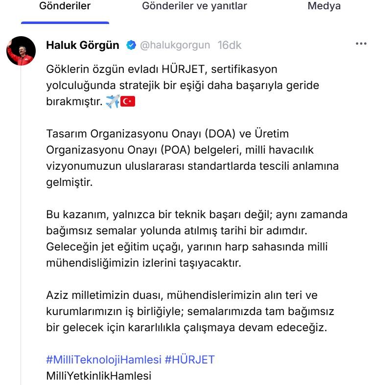 HÜRJET Jet Eğitim Uçağı