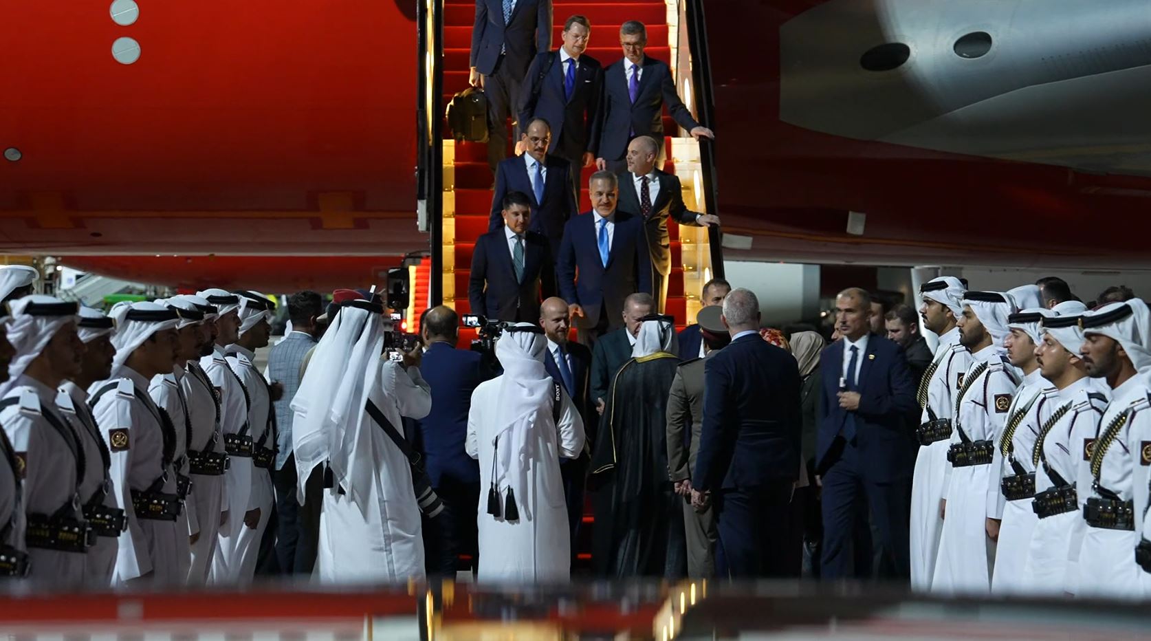Cumhurbaşkanı Erdoğan Katar tören