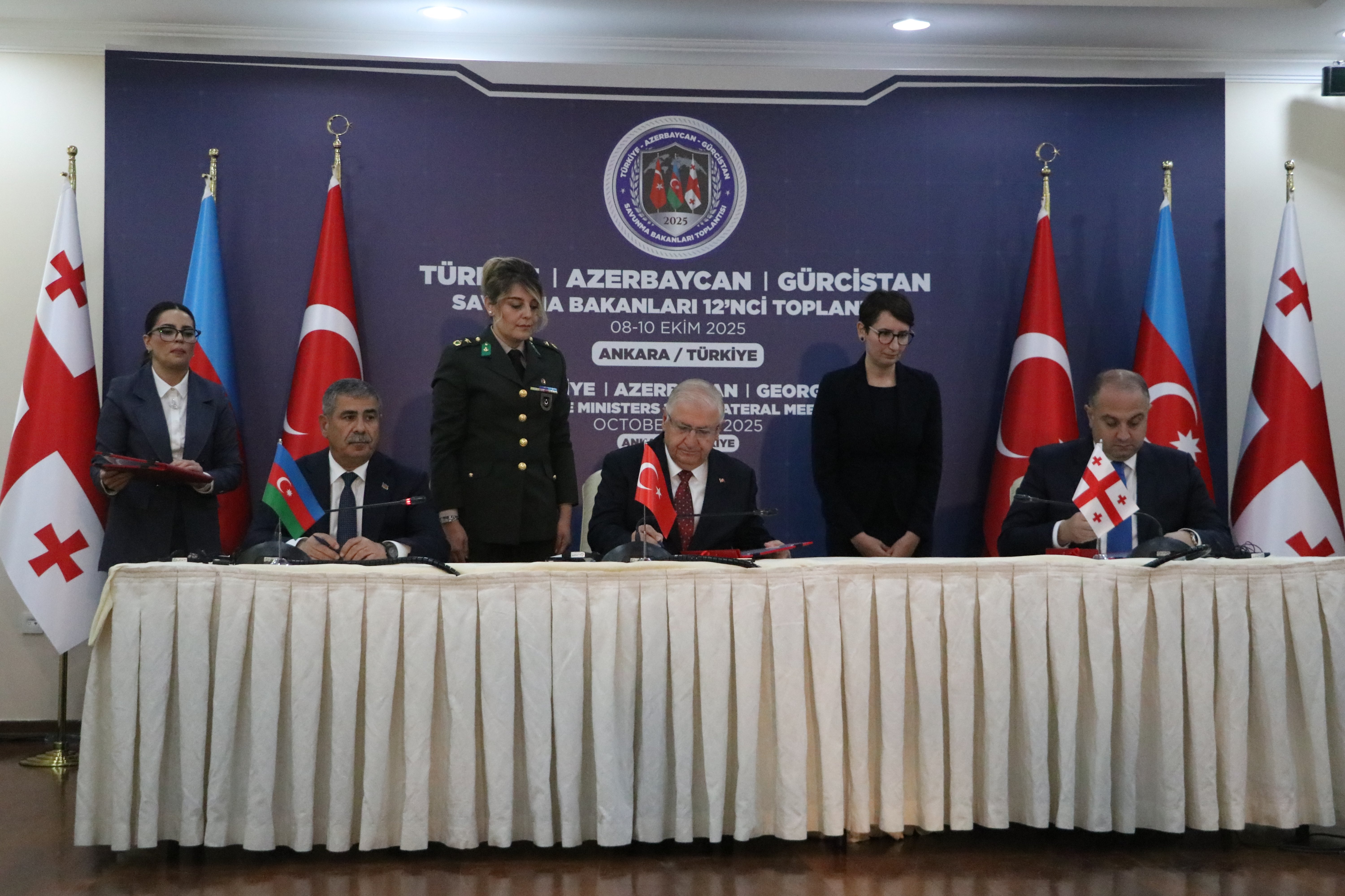 Yaşar Güler Türkiye Azerbaycan Gürcistan Savunma Bakanları Toplantısı
