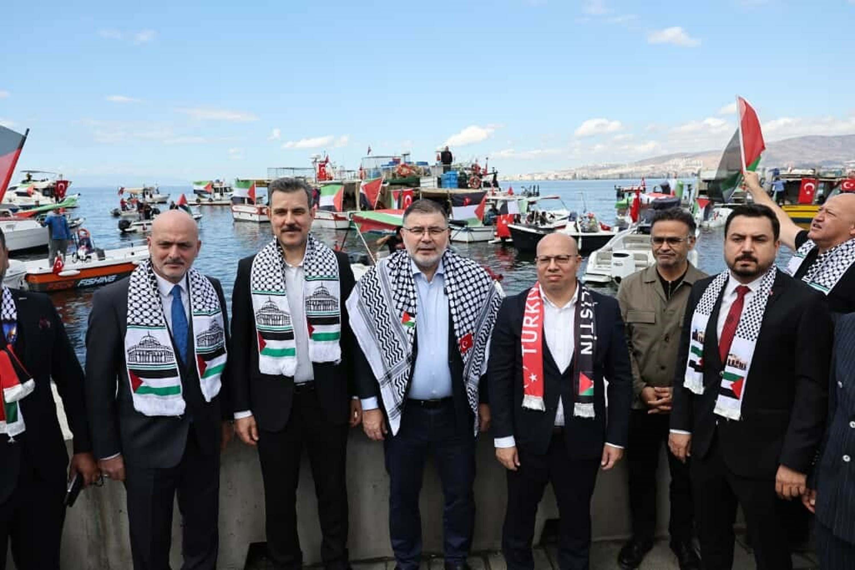 Sumud Filosu destek gösterisi