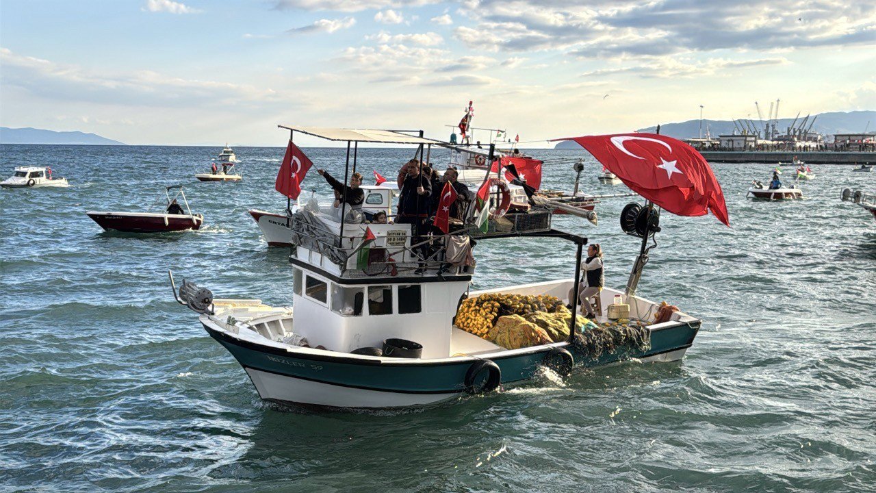 Tekirdağ balıkçılar Sumud Filosu destek