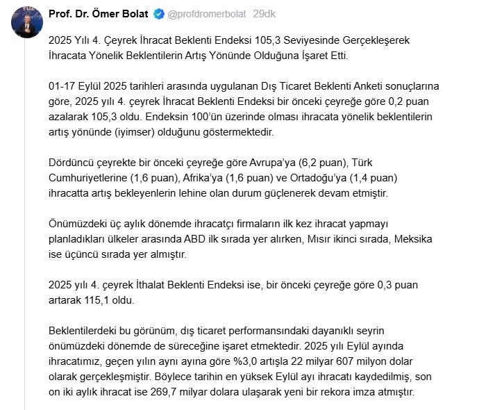 Ticaret Bakanı Ömer Bolat