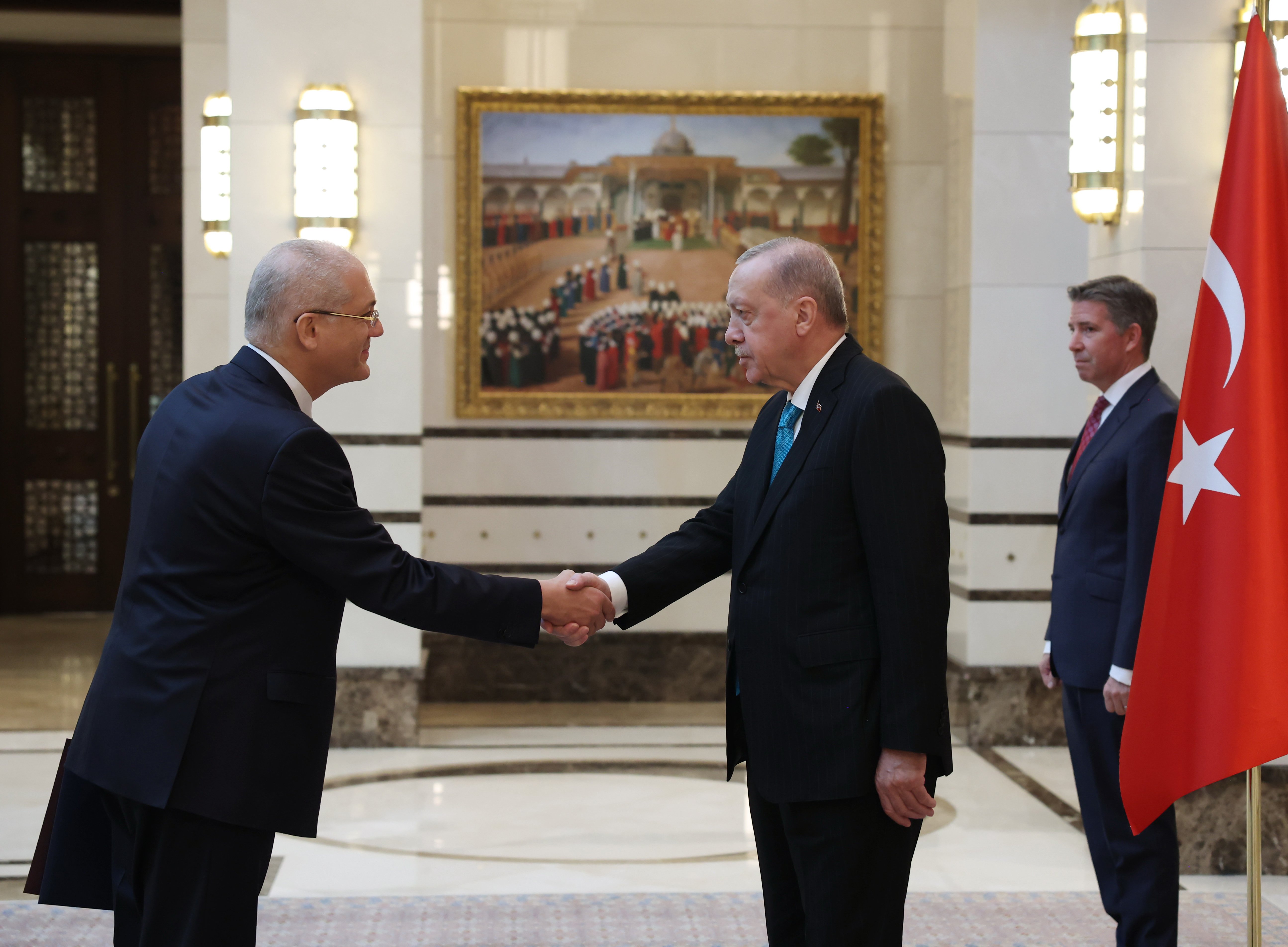 Cumhurbaşkanı Erdoğan diplomatik görüşme