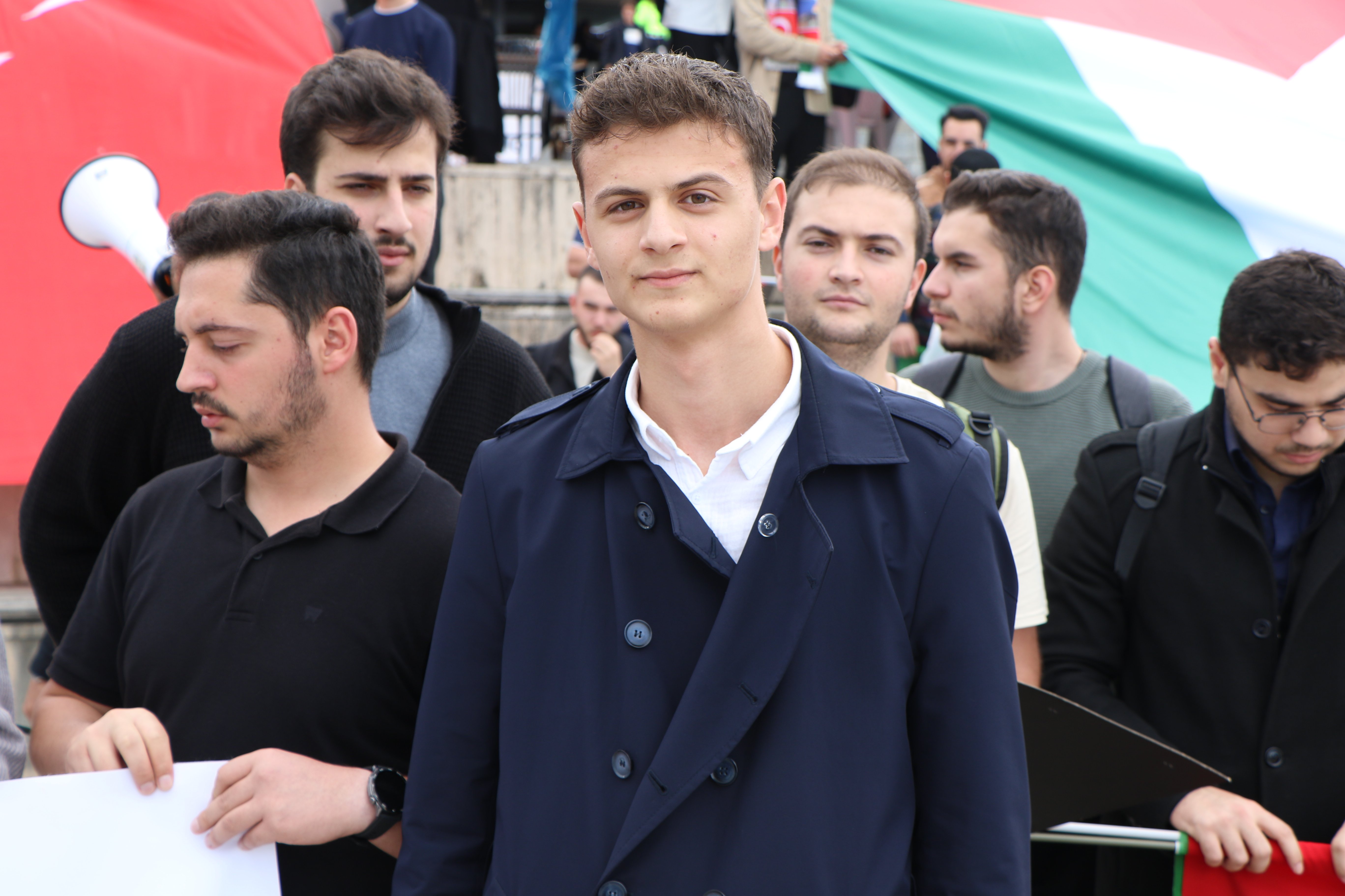 OMÜ öğrencileri Filistin destek yürüyüşü