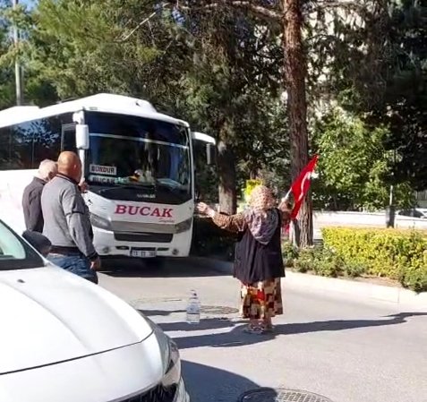 Şerife Özbek Sumud Filosu protestosu
