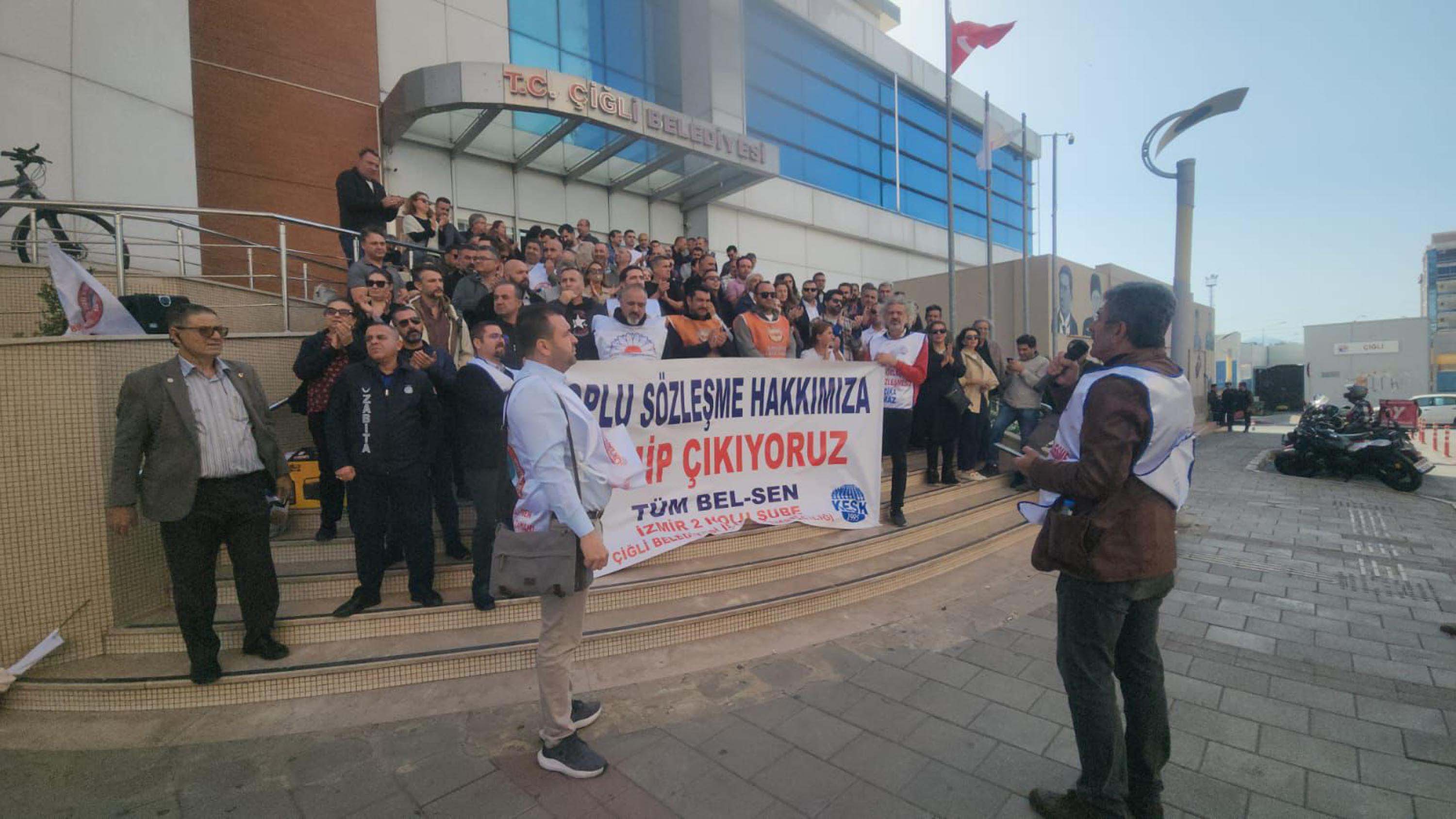 Çiğli Belediyesi memur eylemi