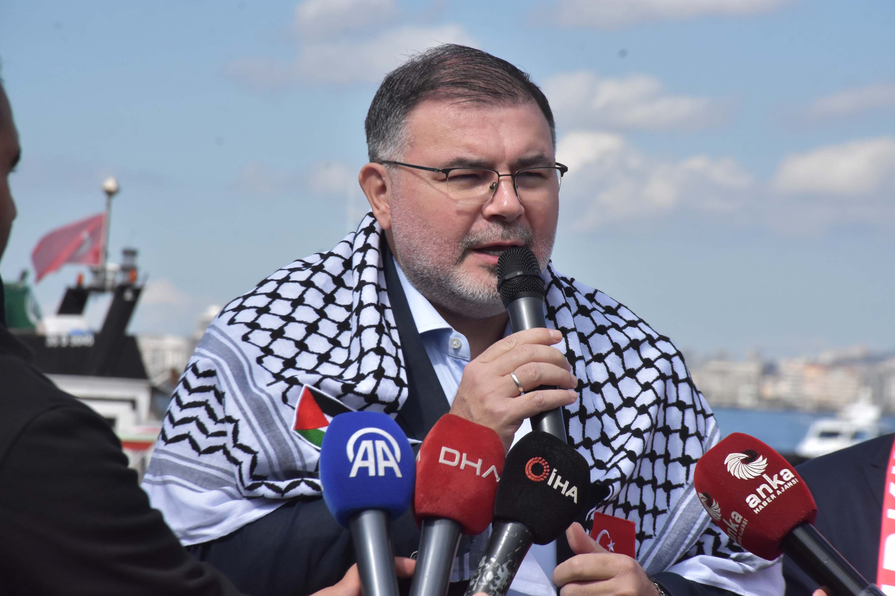 Sumud Filosu destekçileri