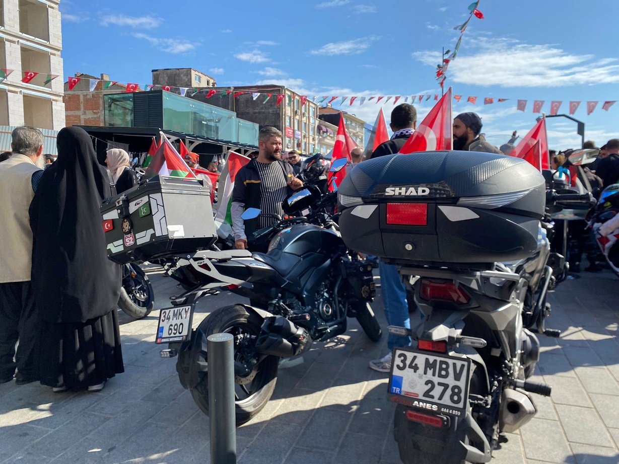 Gazze Farkındalık Sürüşü Motorcular