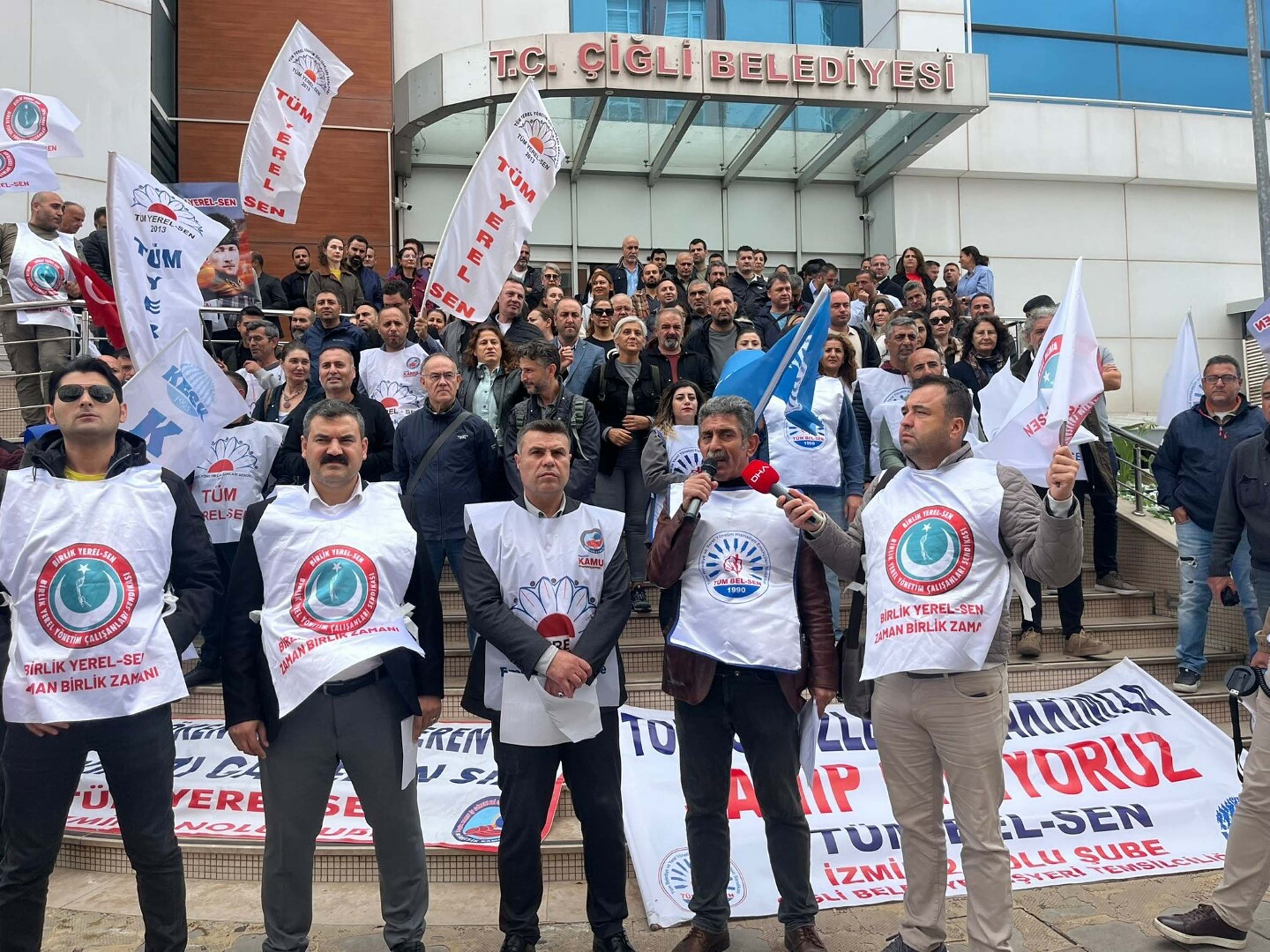 Çiğli Belediyesi iş bırakma eylemi