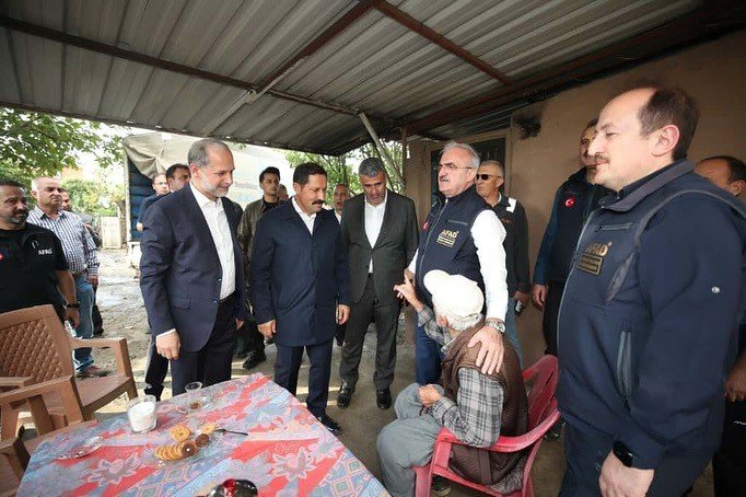 İçişleri Bakan Yardımcısı Münir Karaoğlu Payas sel incelemesi