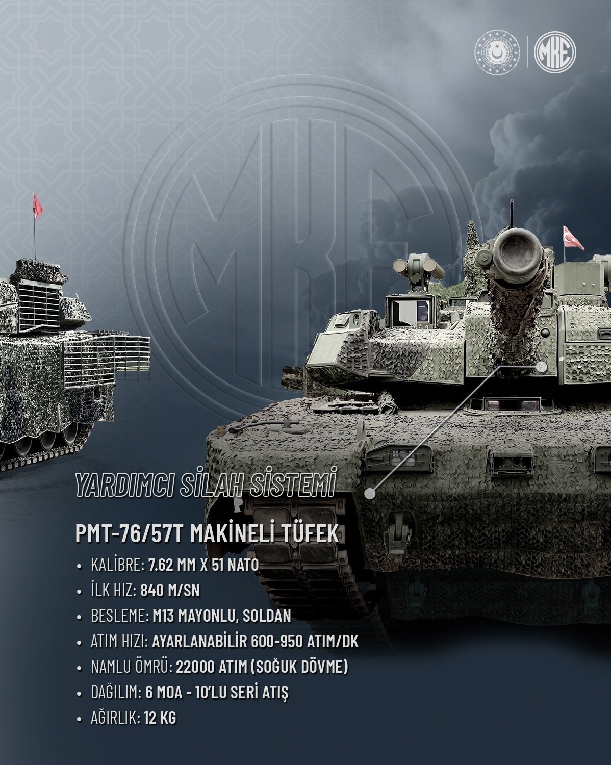 Altay Tankı Makineli Tüfek Sistemi