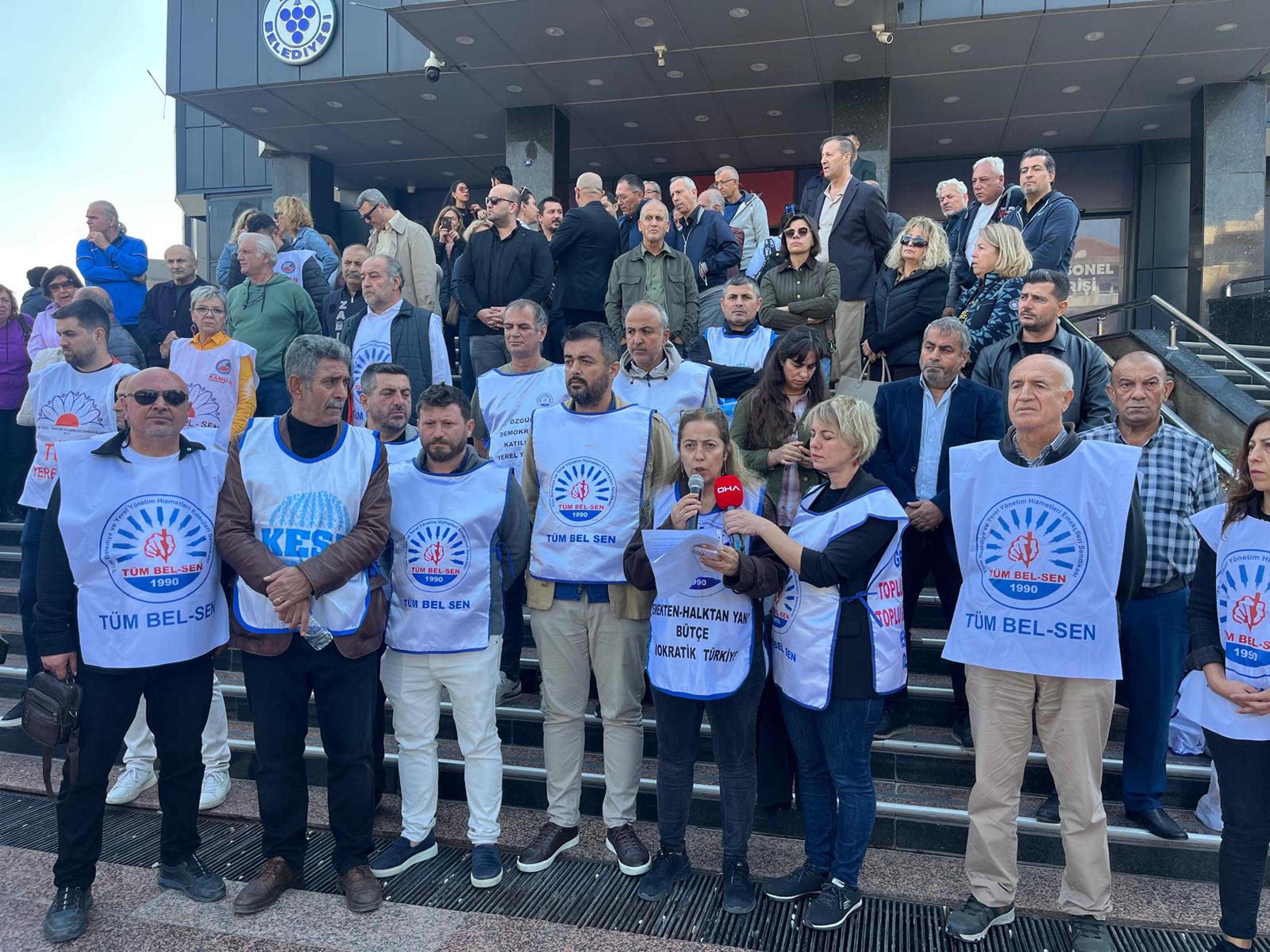 Buca Belediyesi çalışanları eylemde