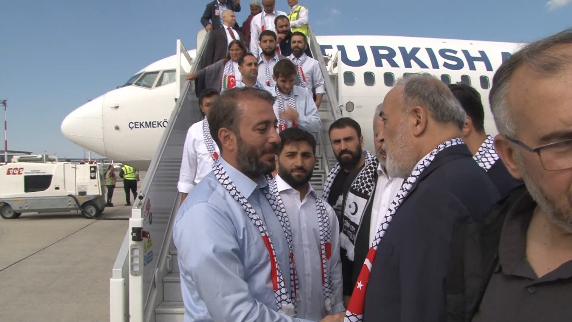 Özgürlük Filosu aktivistleri İstanbul Havalimanı