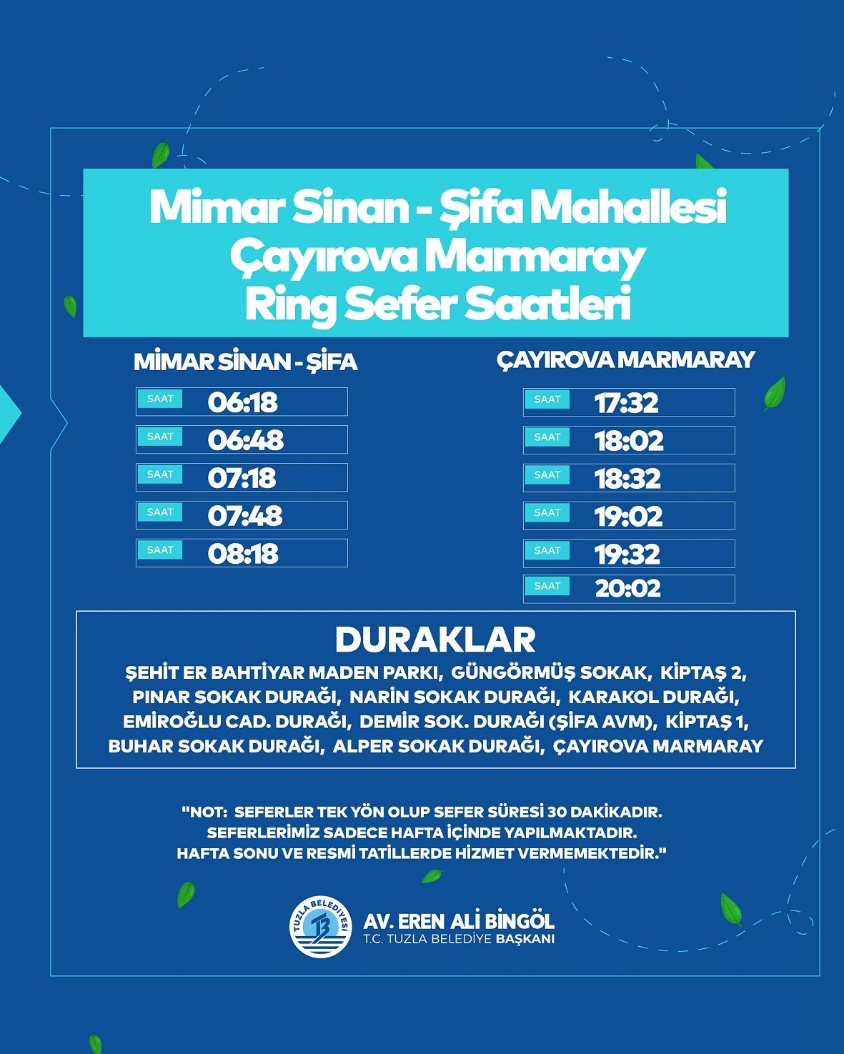 Tuzla ring seferleri vatandaş yorumları