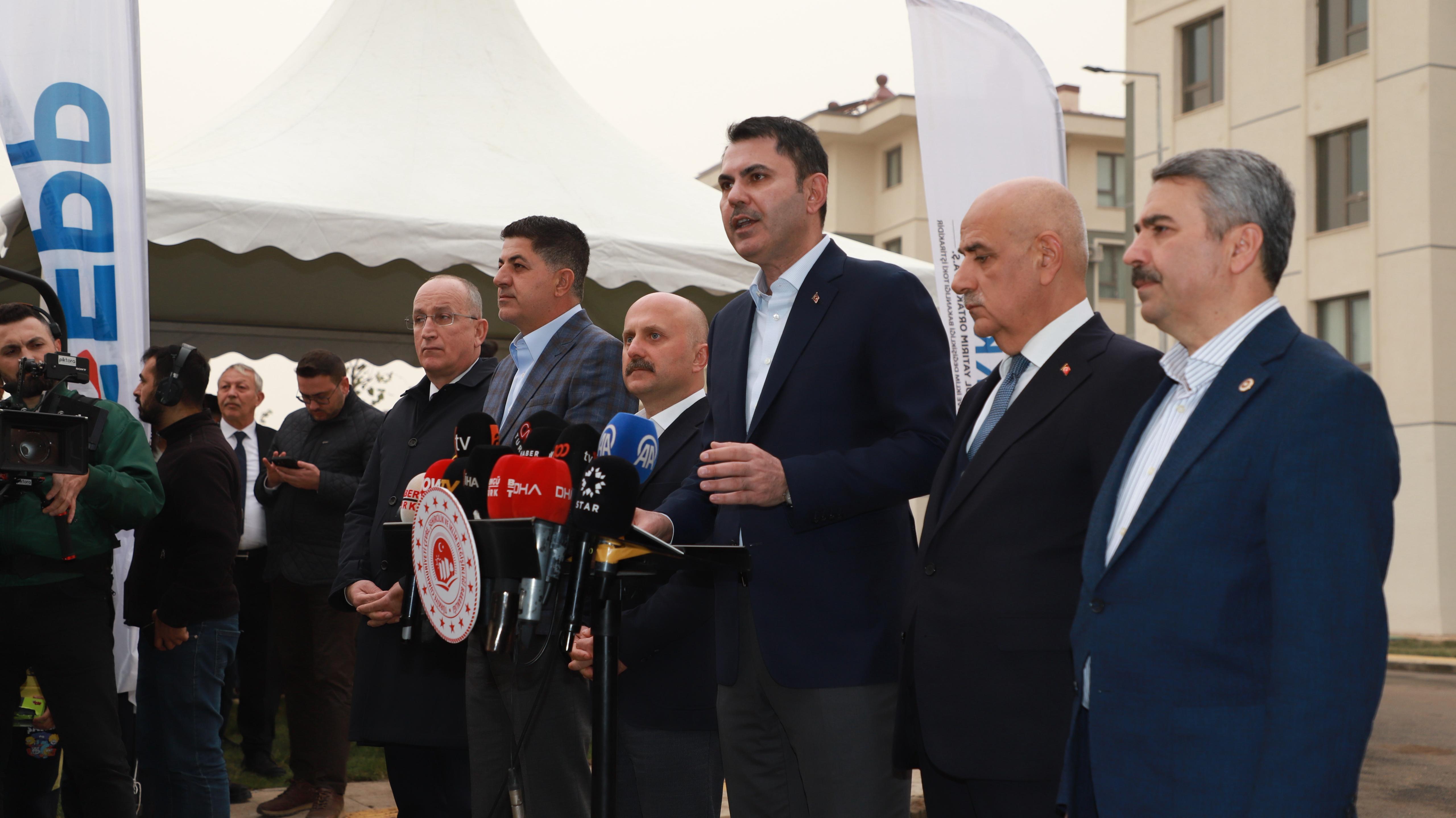 Bakan Kurum Deprem Bölgesi