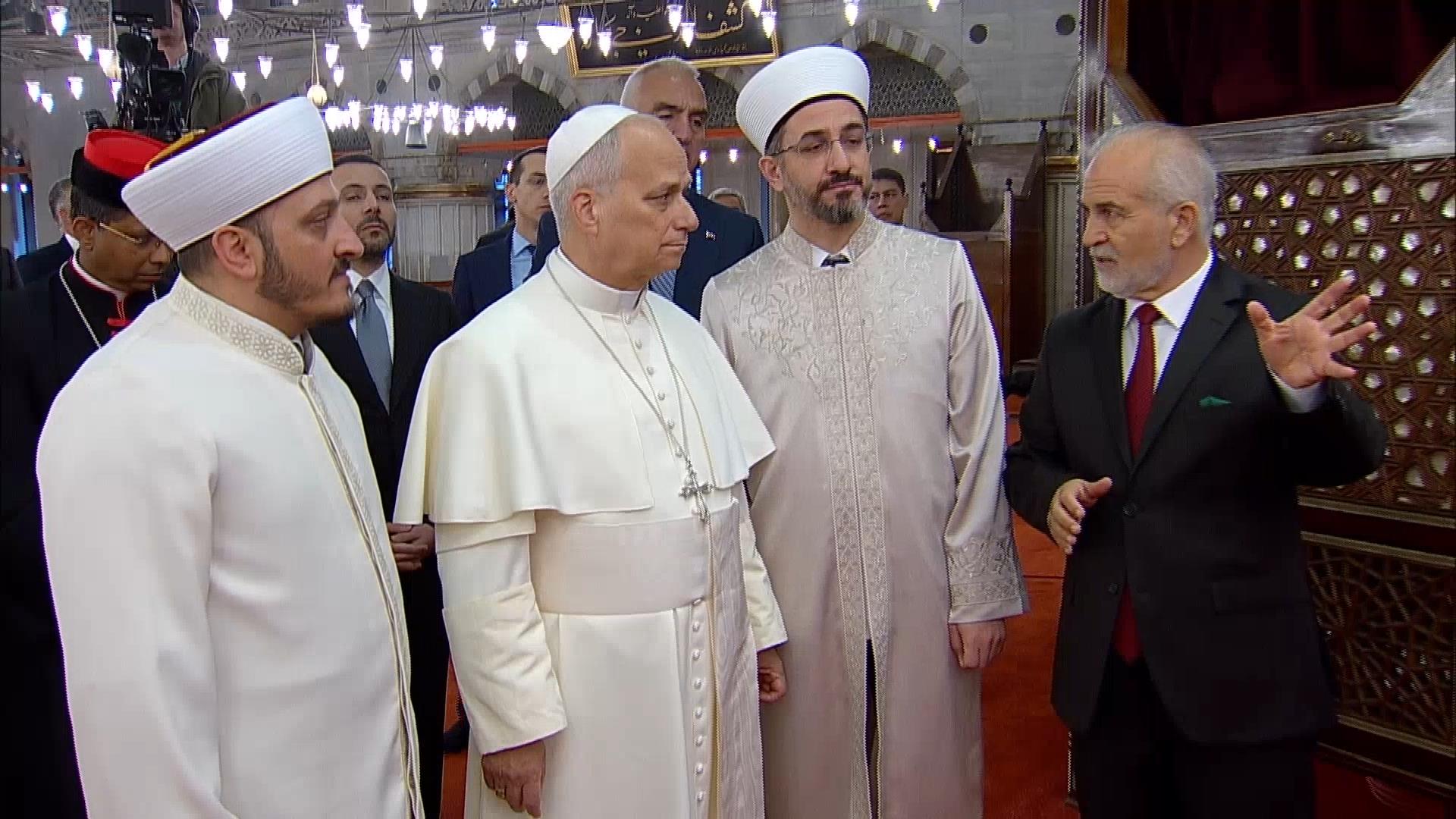 Papa 14. Leo Sultanahmet Camii içinde